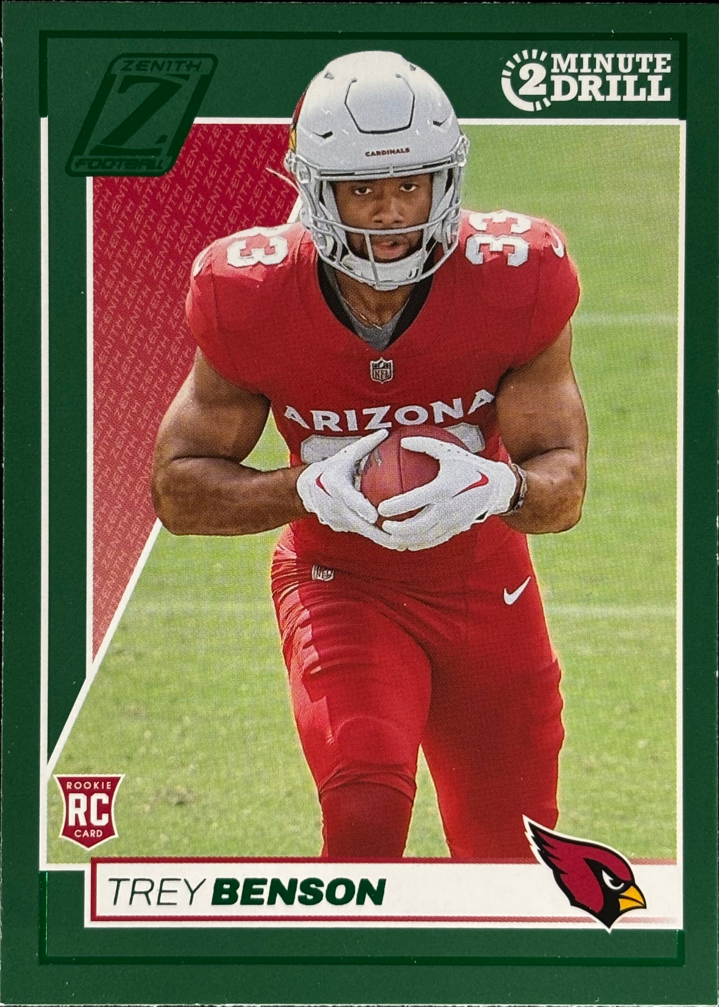 Trey Benson Zenith Green Rookie Cardnials
