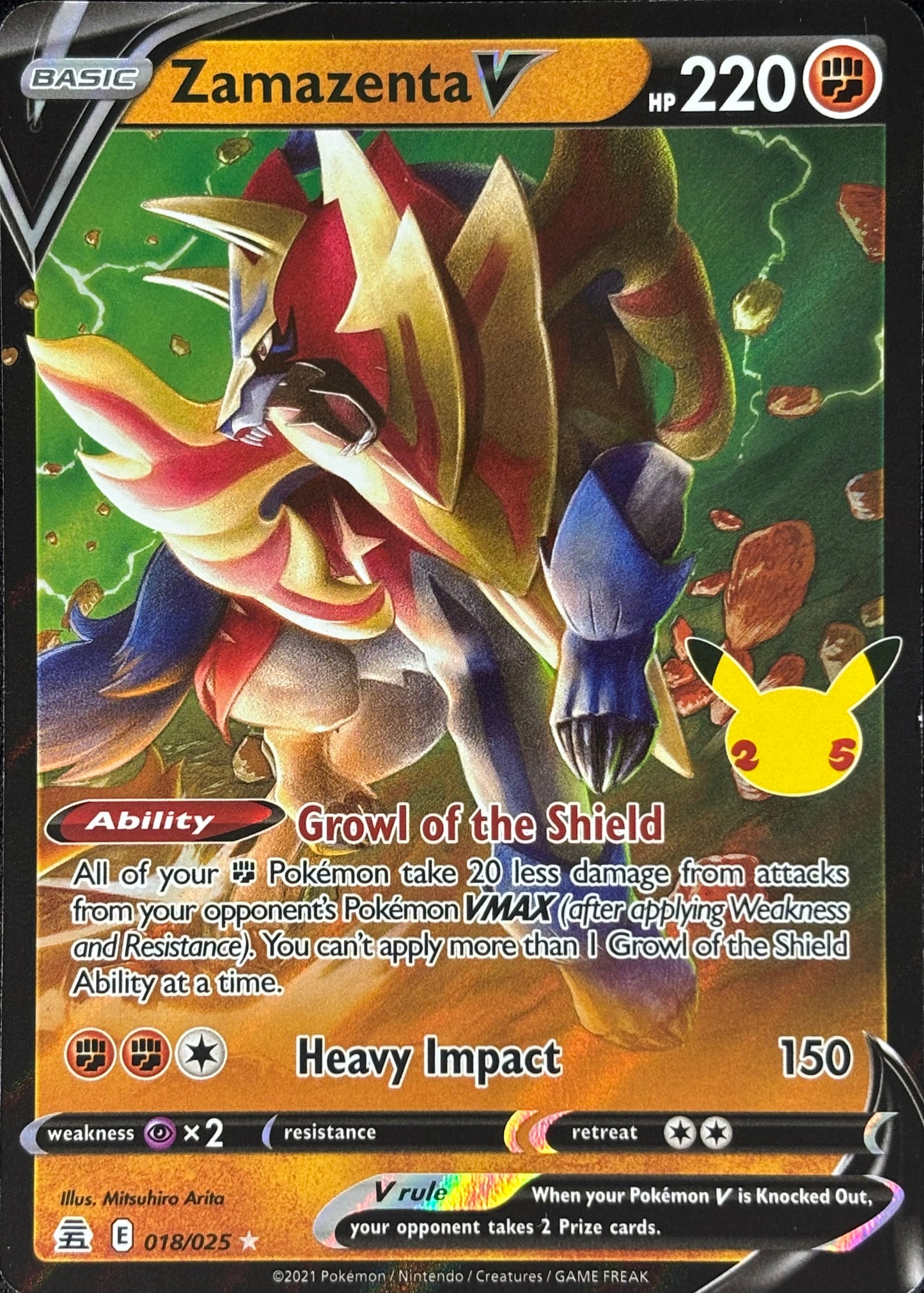 Zamazenta V Pokémon 018/025