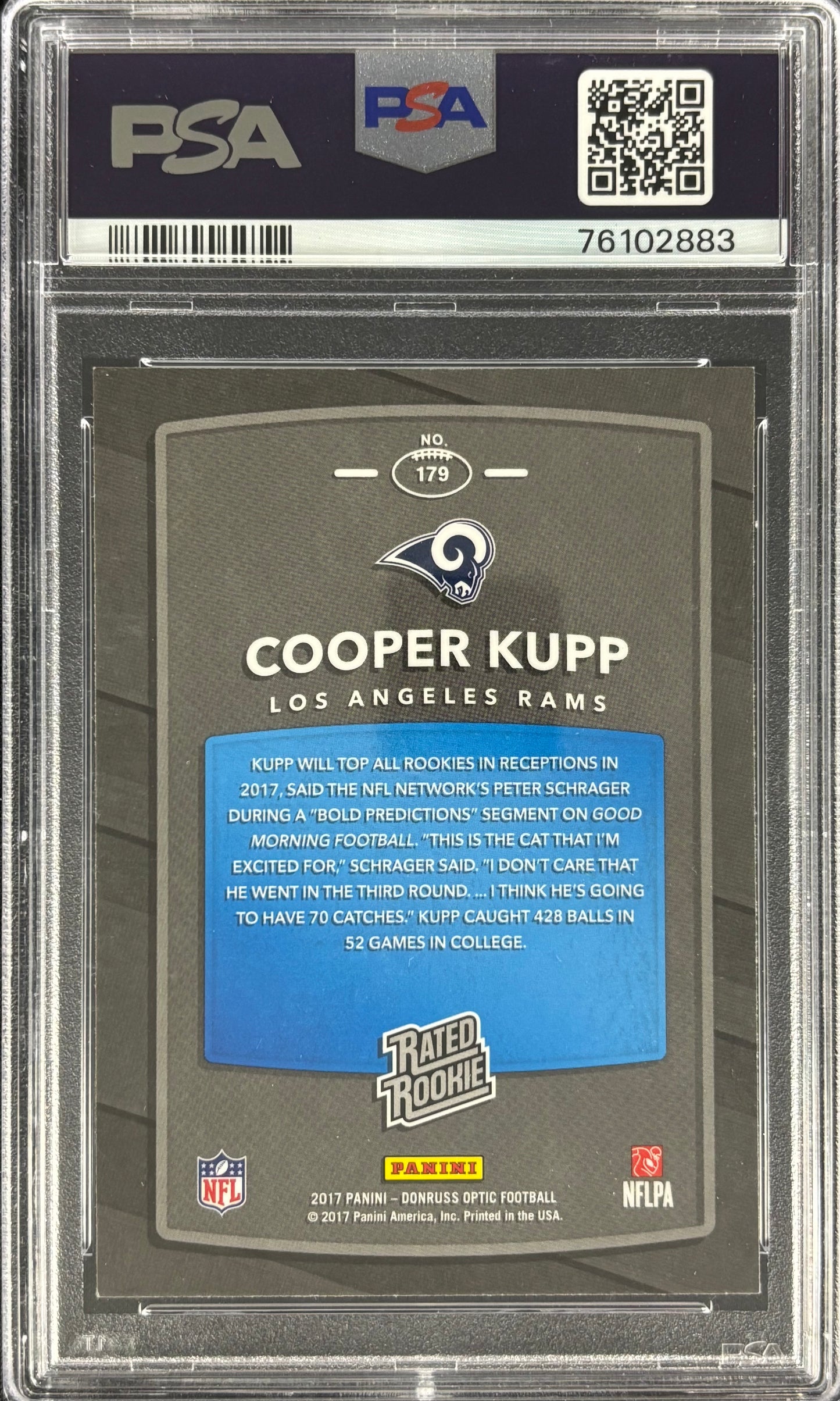 Cooper Kupp Optic Rated Rookie PSA 6 Rams