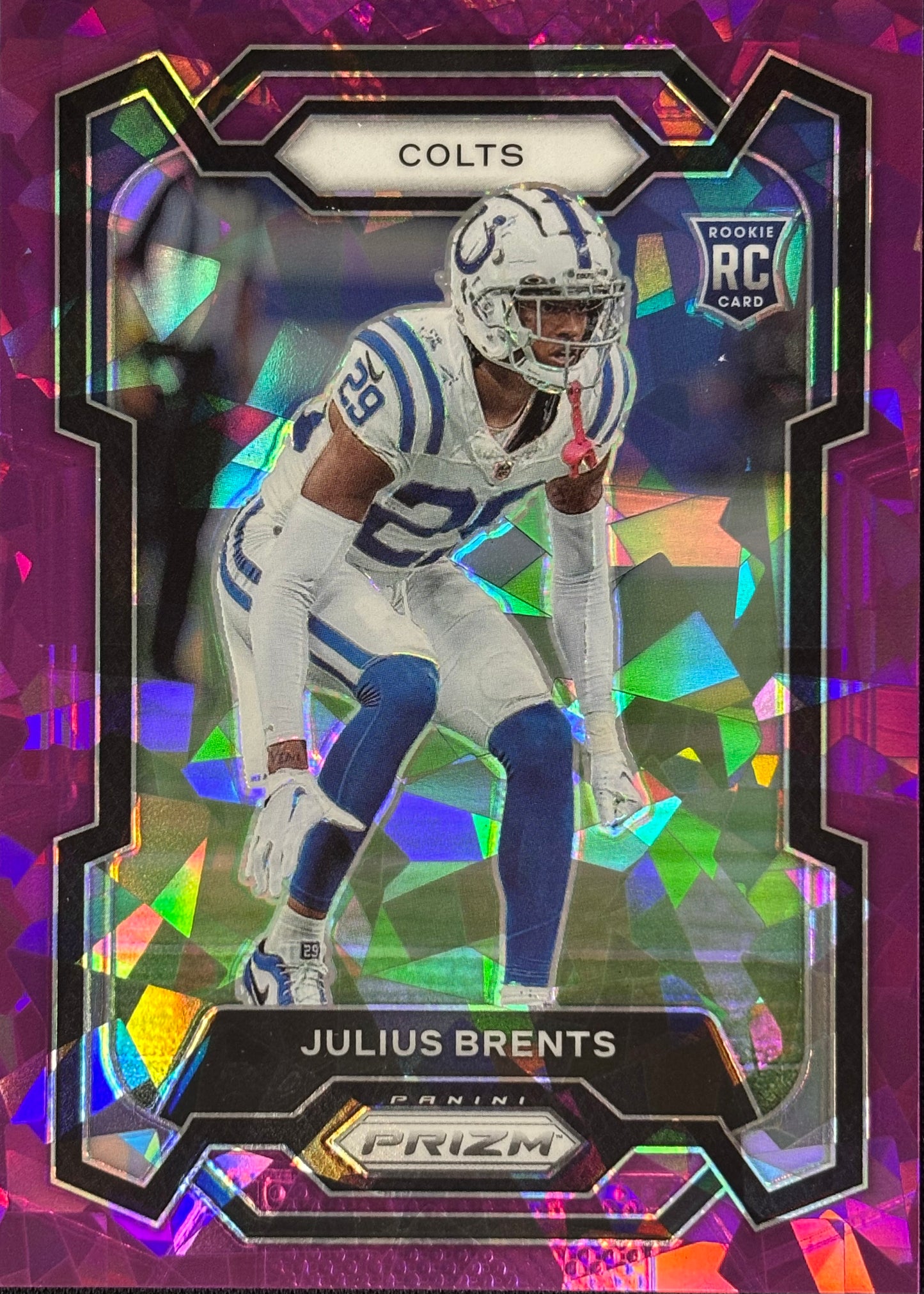 Julius Brents Prizm Purple Ice /225 Rookie Colts