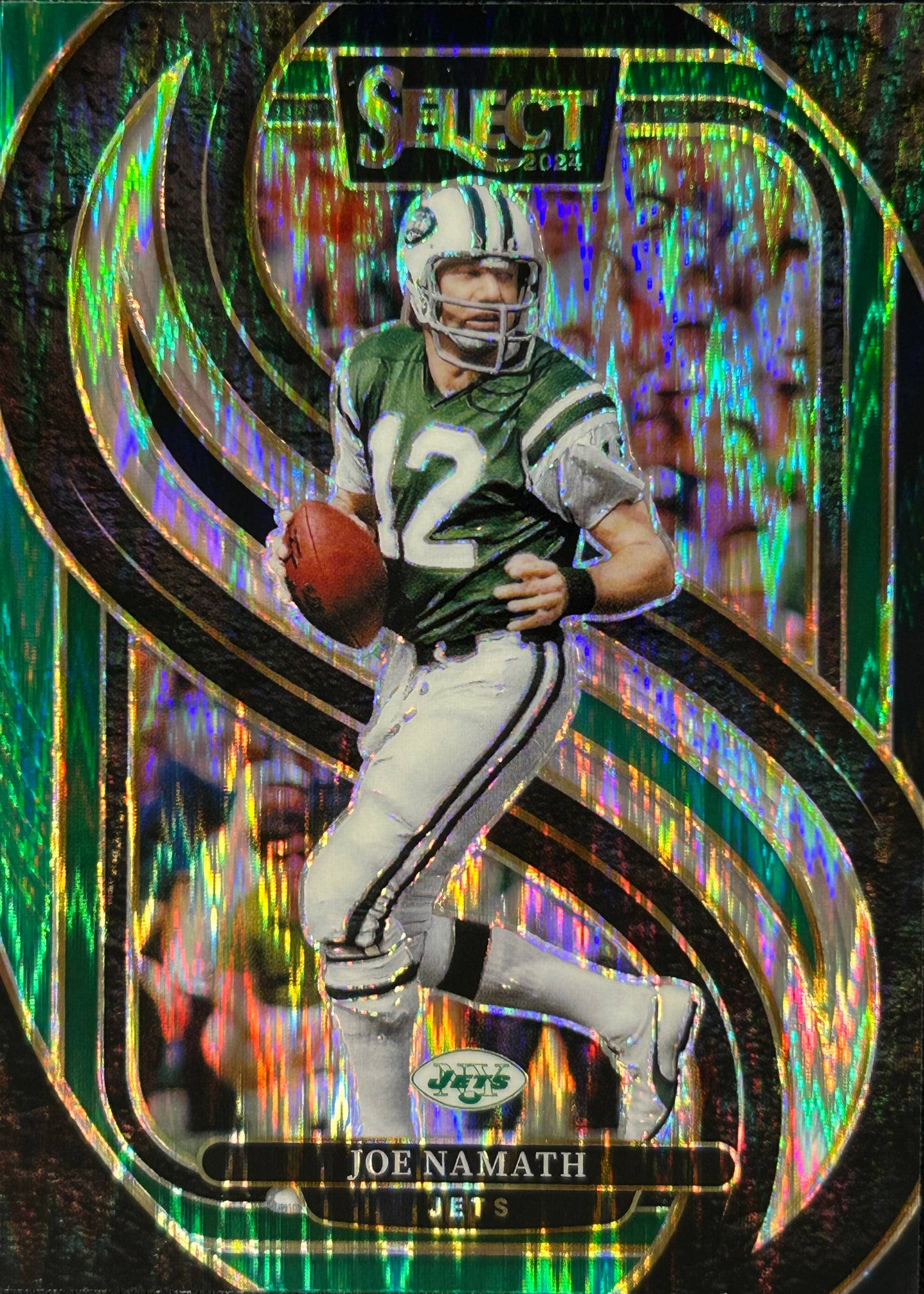 Joe Namath Select Green Black Shock Jets