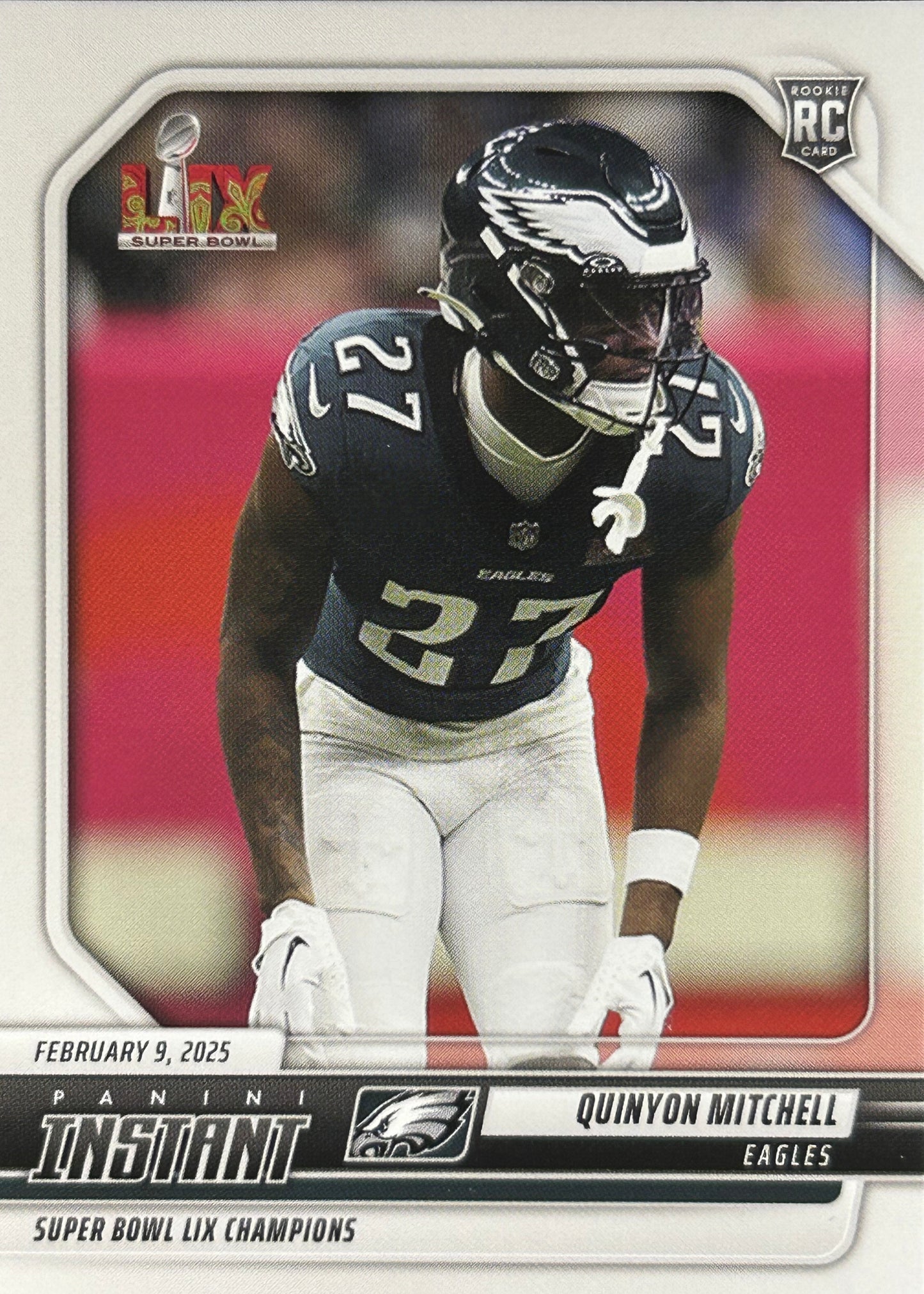 Quinyon Mitchell Panini Instant Super Bowl Rookie Eagleso