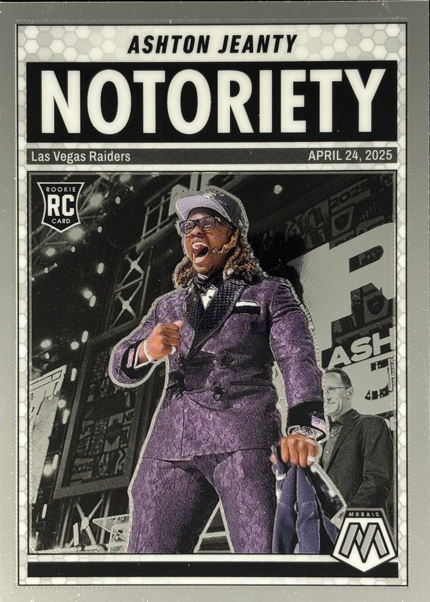 Ashton Jeanty Mosaic Notoriety Rookie Raiders