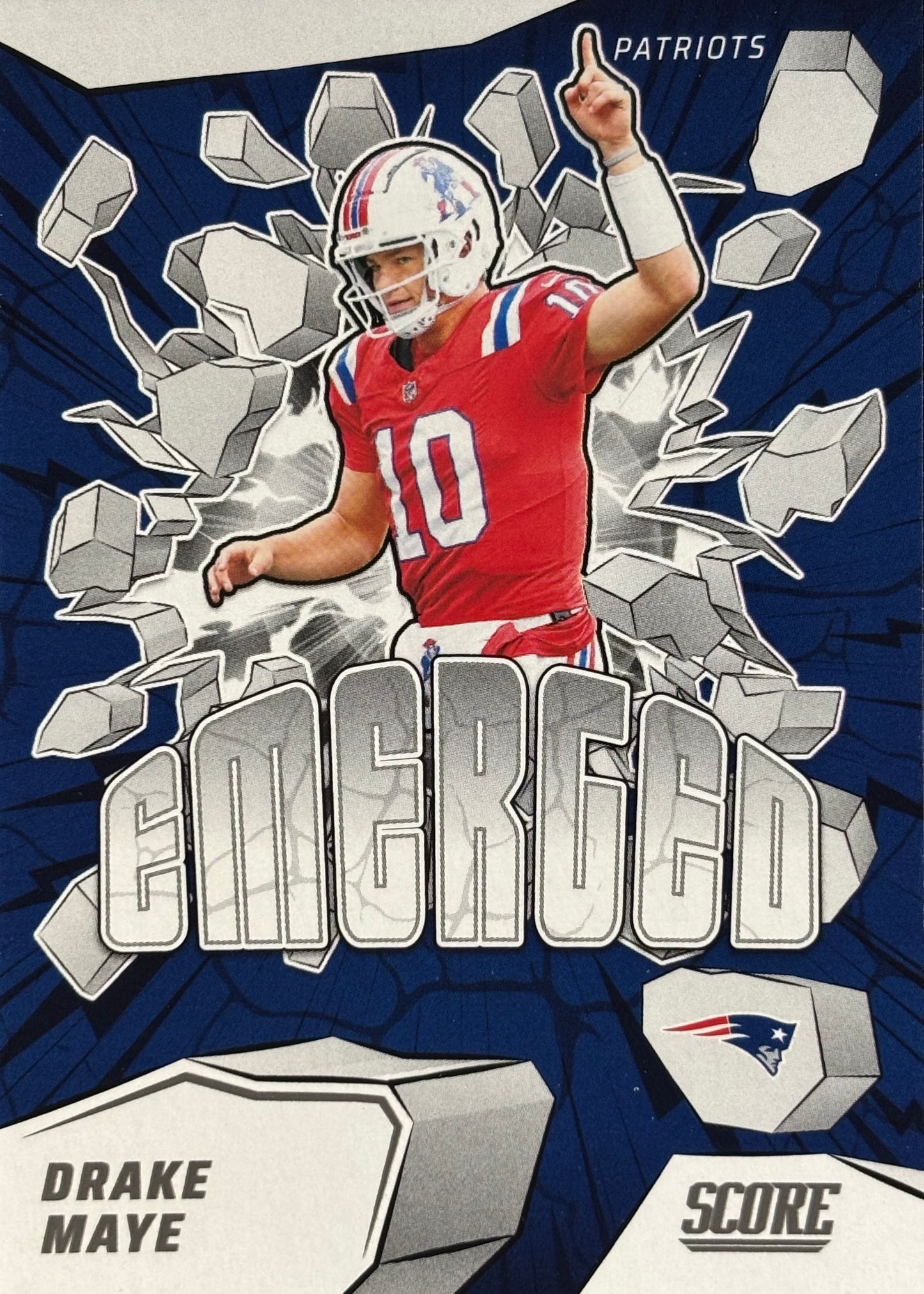Drake Maye Score Emerged Patriots Sports Card