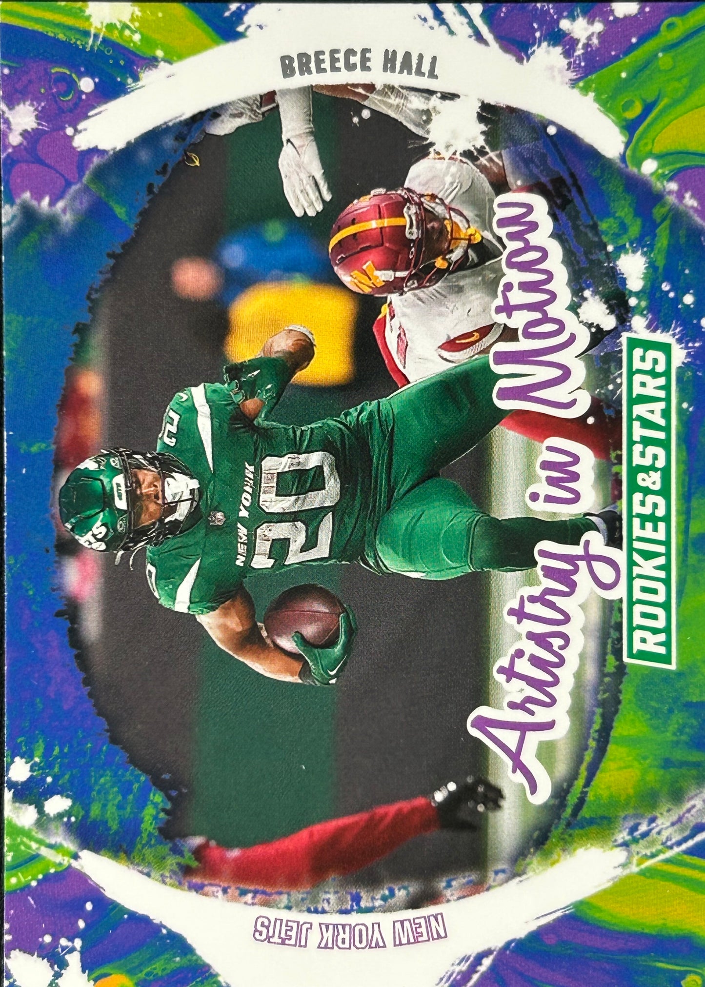 Breece Hall Artistry in Motion Jets Sports Card