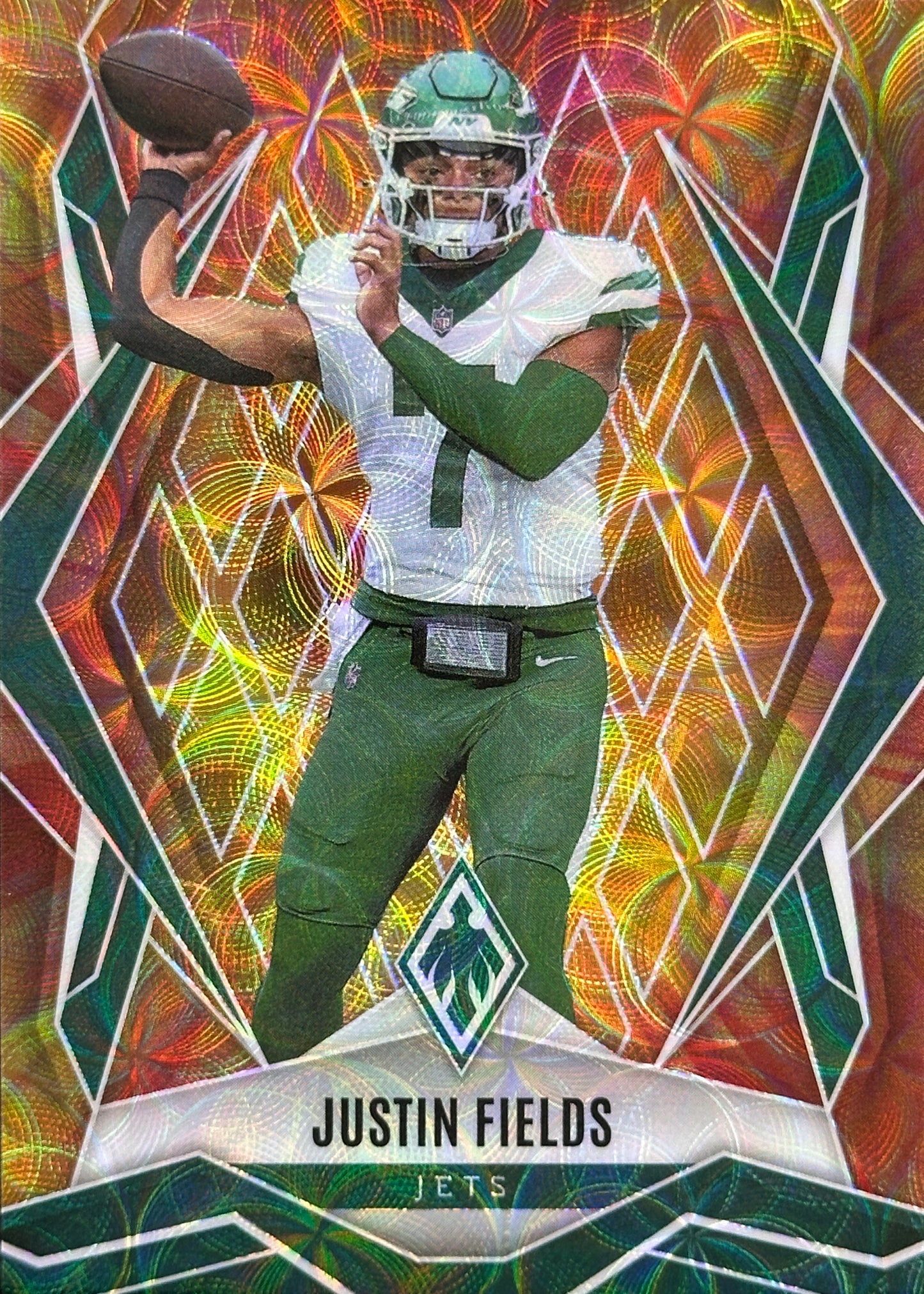 Justin Fields Phoenix Fire Burst /350 New York Jets