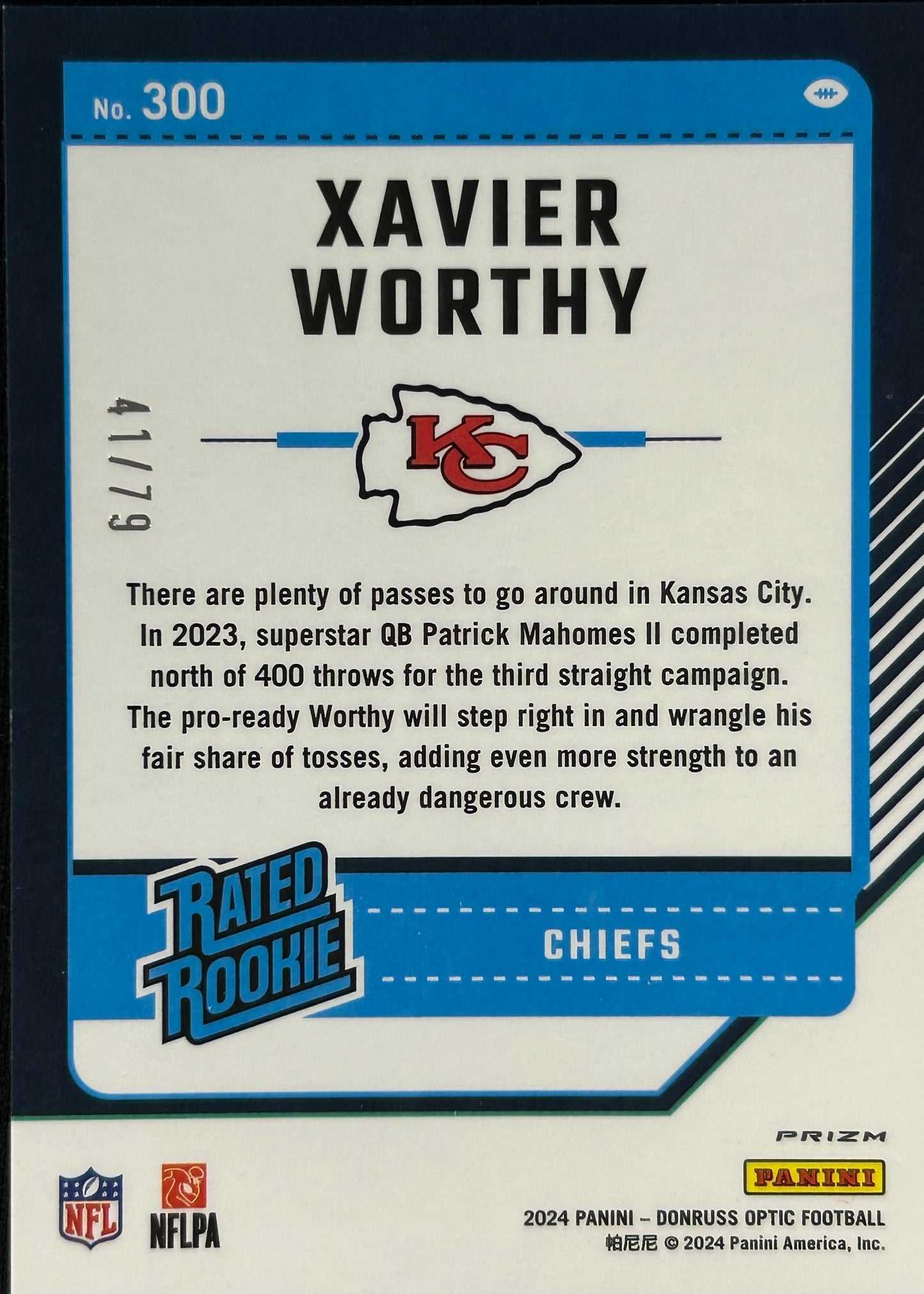 Xavier Worthy Optic Orange Scope /79 Rookie
