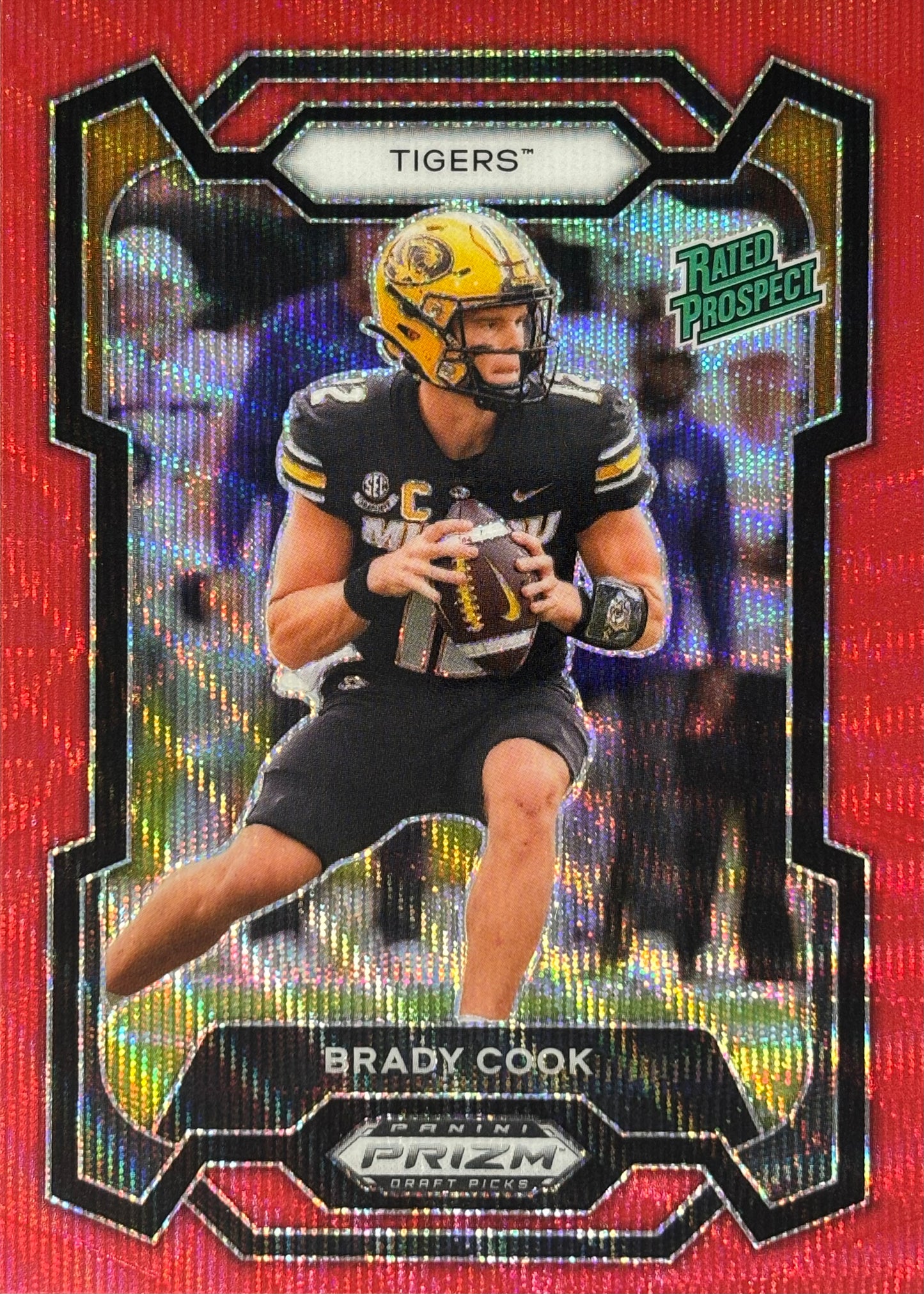 Brady Cook Prizm Draft Red Wave Rated Prospect Jets