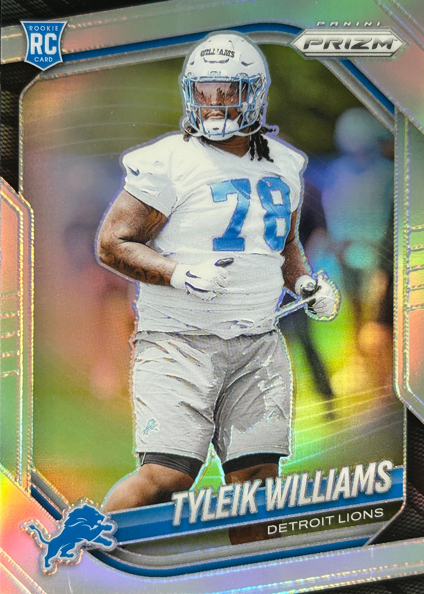 Tyleik Williams Prizm Silver Rookie Lions