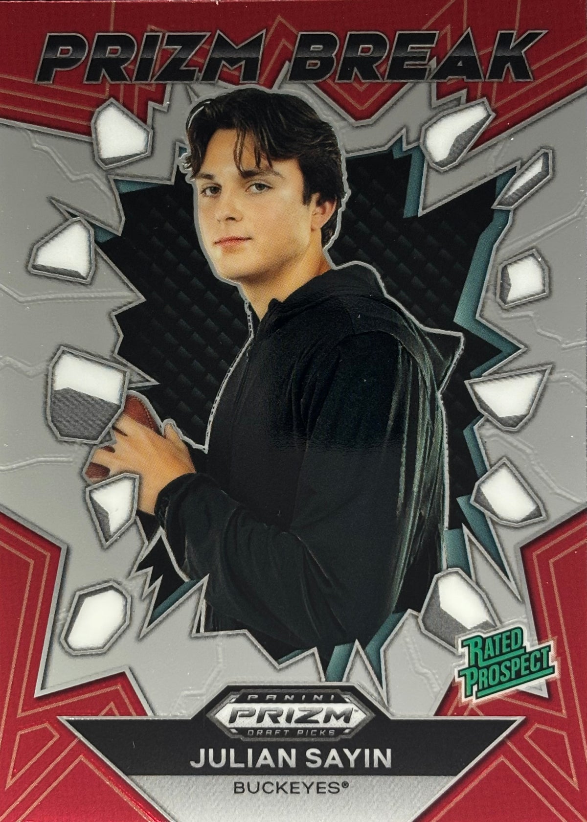 Julian Sayin Prizm Break Rated Prospect Sports Card