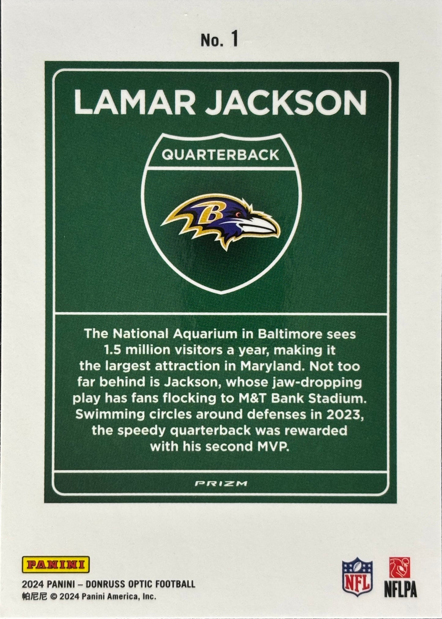 *Dimple* Lamar Jackson Optic Downtown! Ravens