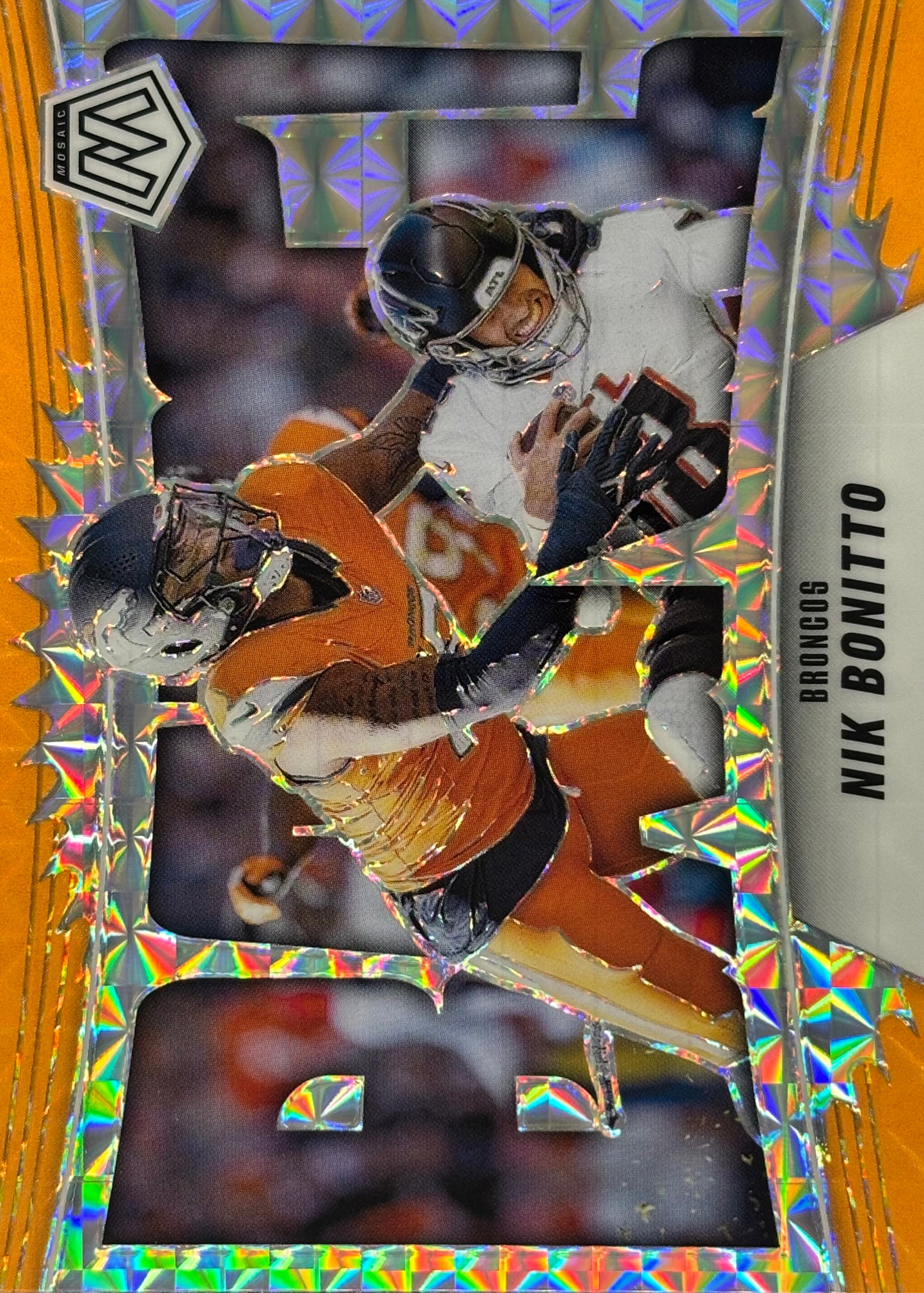 Nik Bonitto Mosaic BANG! Orange Fluorescent Broncos