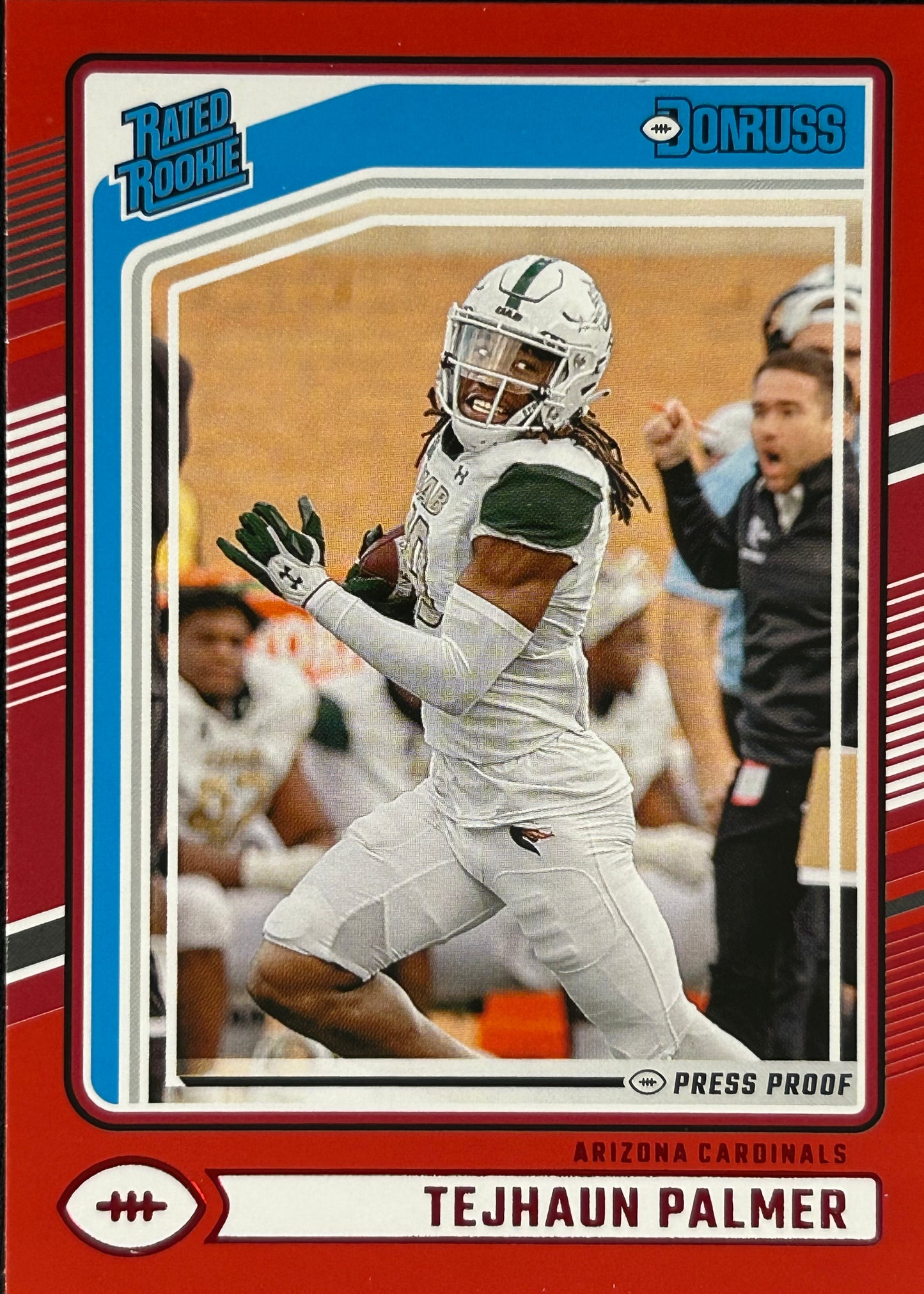 Tejhaun Palmer Donruss Red Press Proof Rookie Cardinals