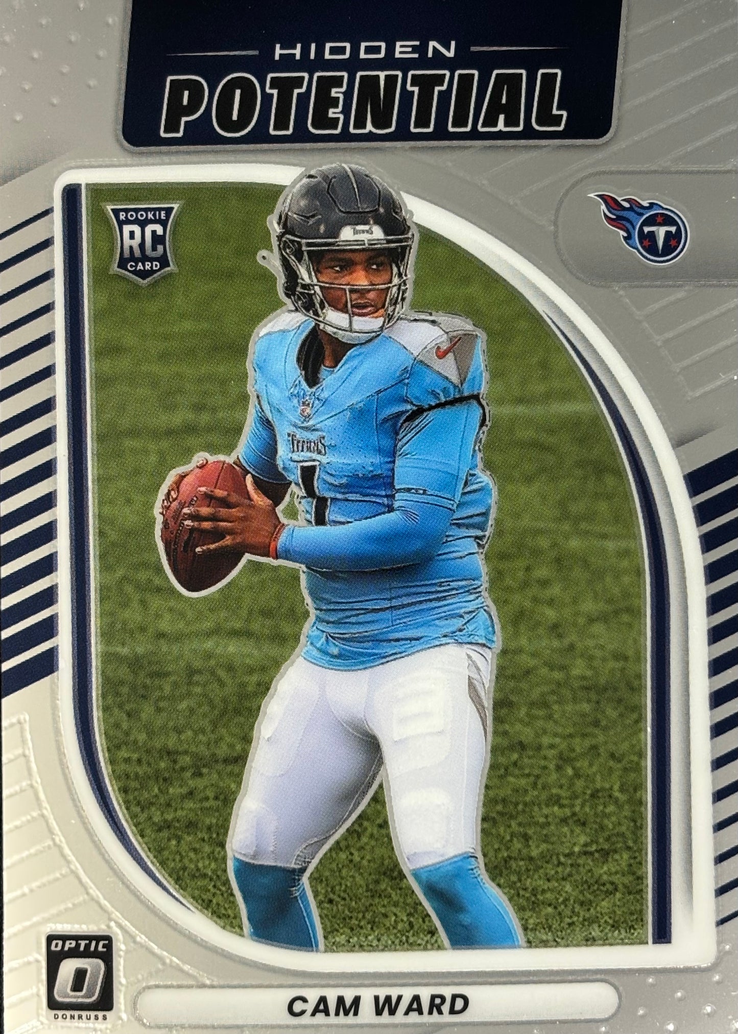 Cam Ward Optic Hidden Potential Rookie Titans Sports Card