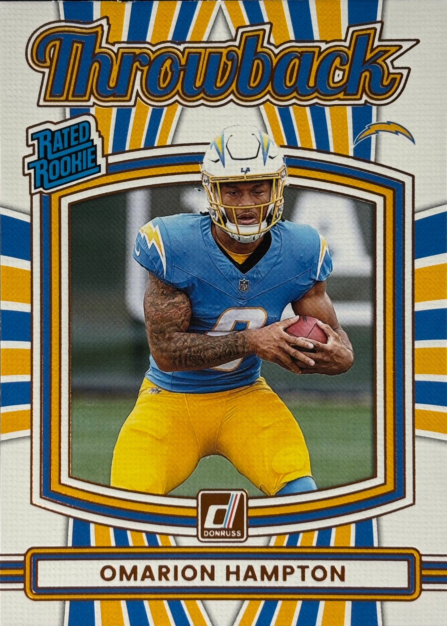 Omarion Hampton Throwback Rookie Chargers