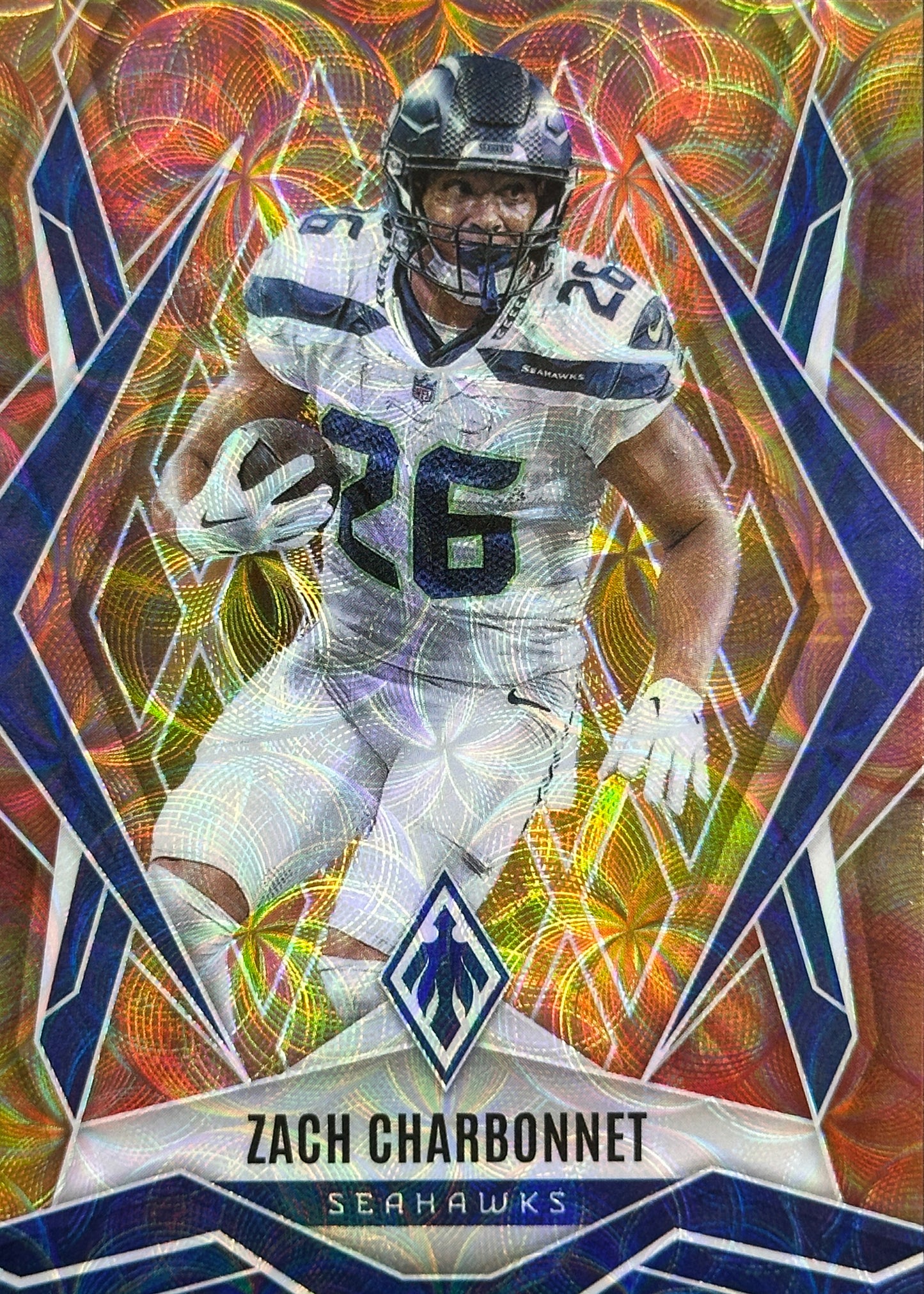 Zach Charbonnet Phoenix Fire Burst /350 Seattle Seahawks