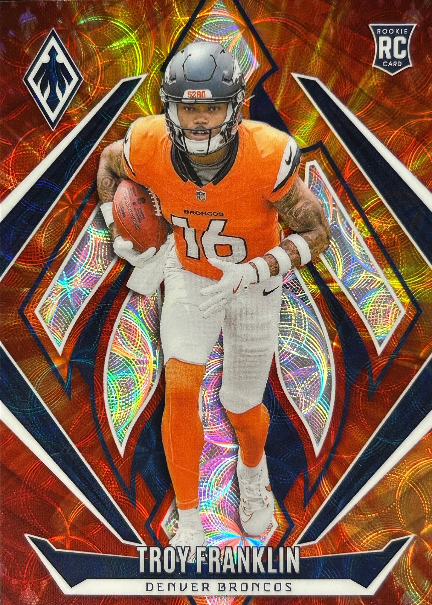 Troy Franklin Phoenix Fire Burst /350 Rookie Broncos