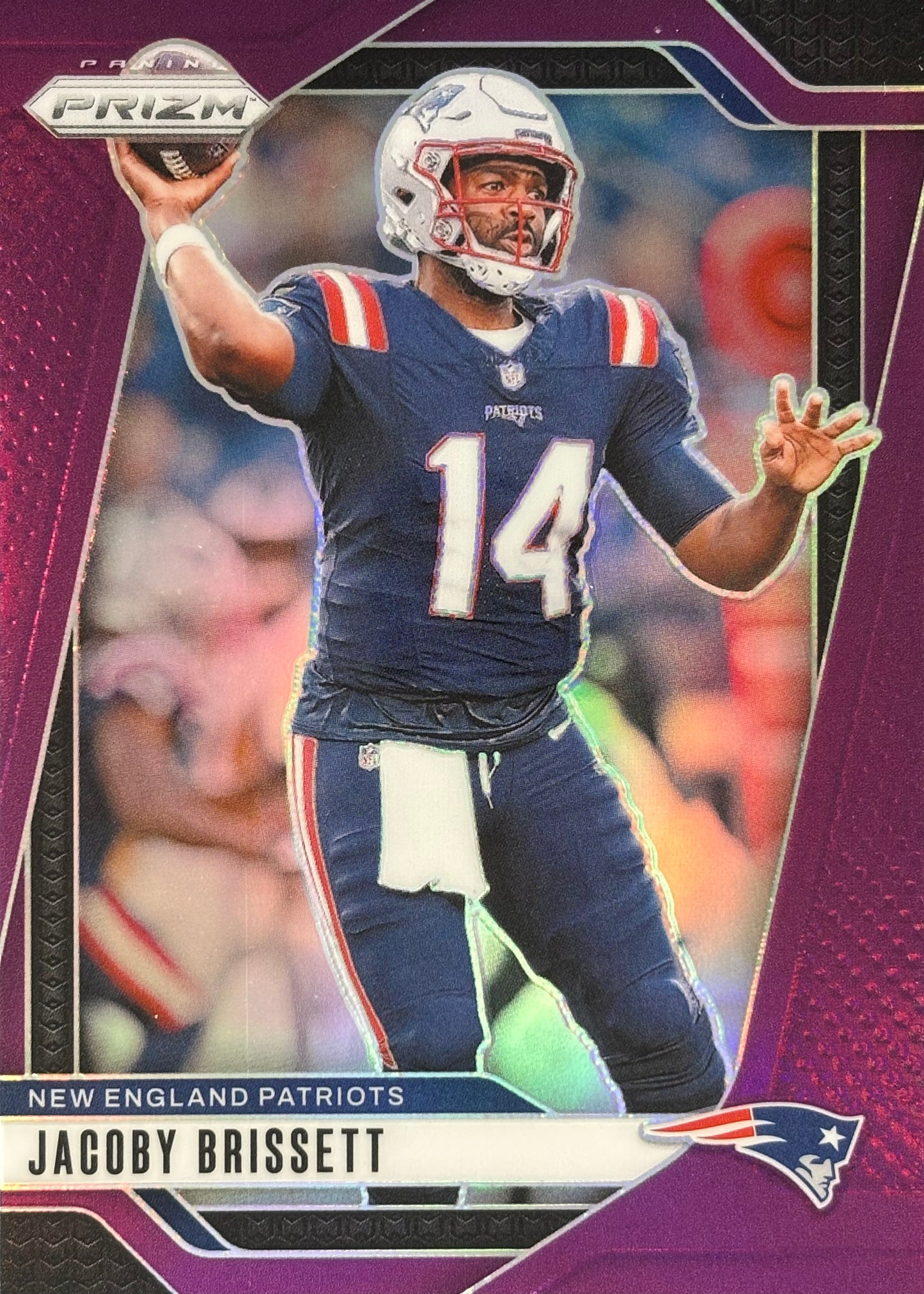 Jacoby Brisett Prizm Purple /125 Patriots