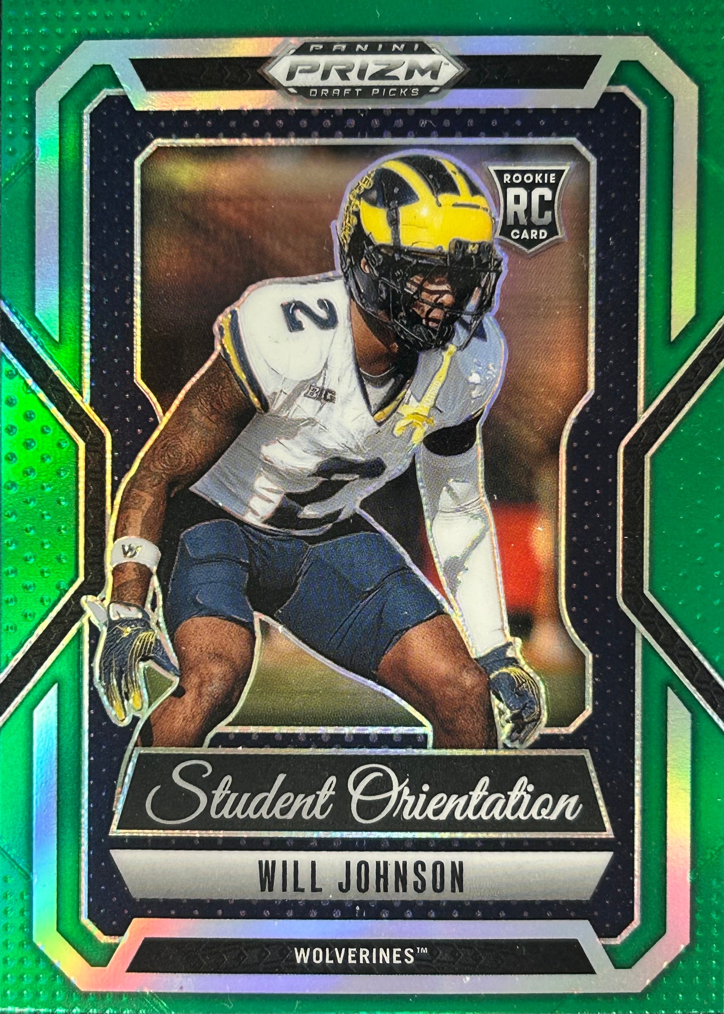 Will Johnson Student Orientation Green Rookie Cardinals Sports Card