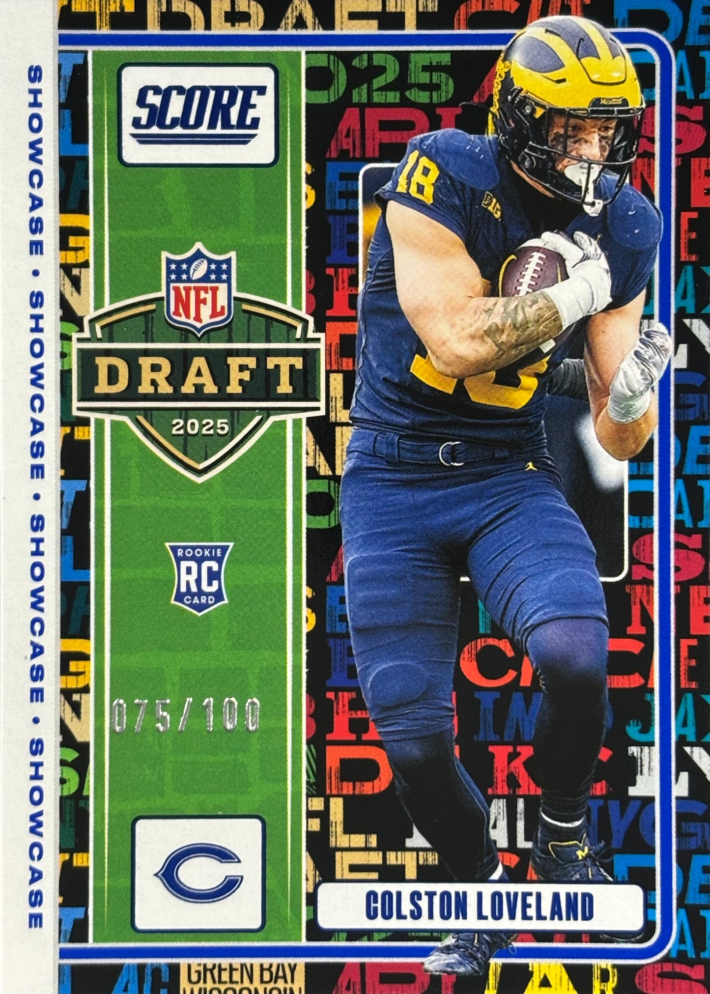 Colston Loveland Score Draft /100 Rookie Bears