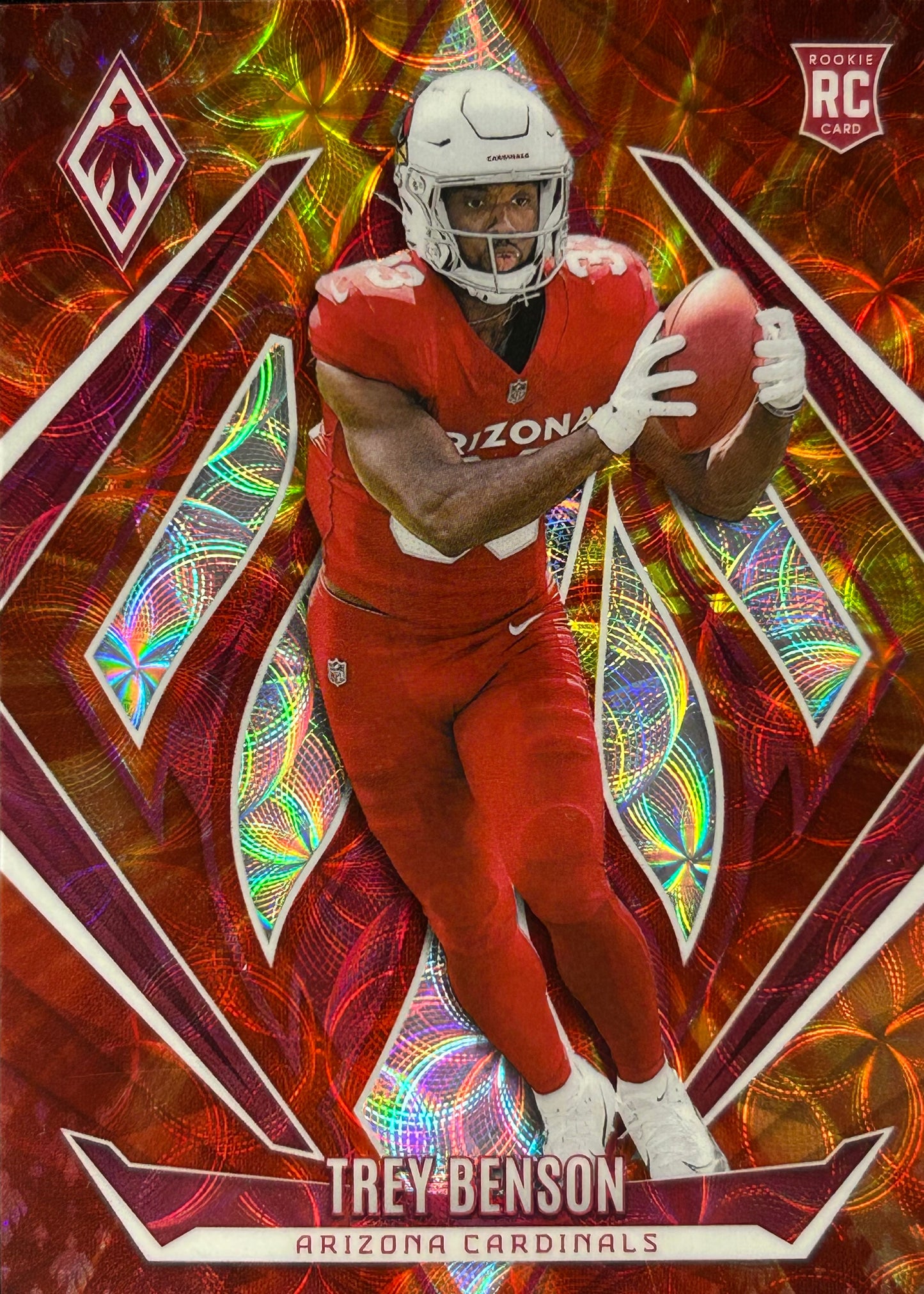Trey Benson Phoenix Fire Burst /350 Rookie Cardinals