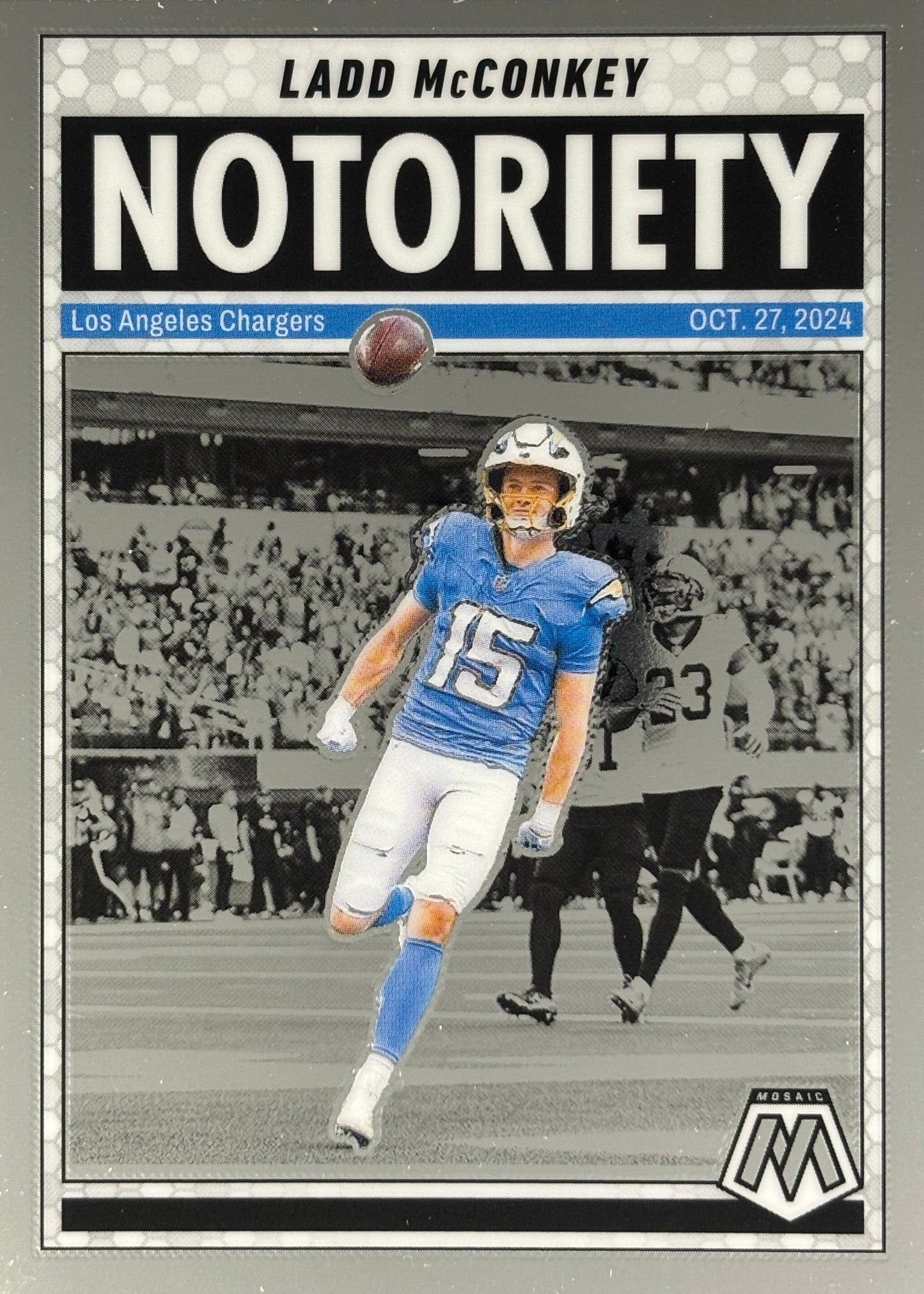 Ladd McConkey Mosaic Notoriety Chargers Sports Card