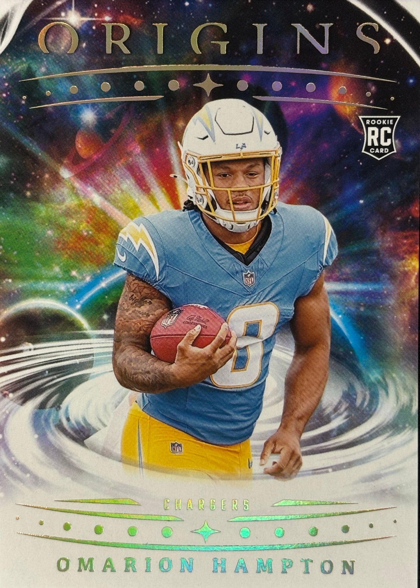 Omarion Hampton Origins Rookie Chargers Sports Card