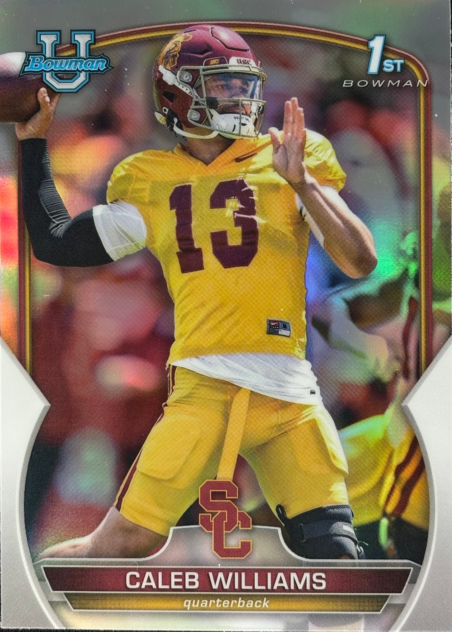 Caleb Williams Bowman U Chrome Refractor 1st Bears