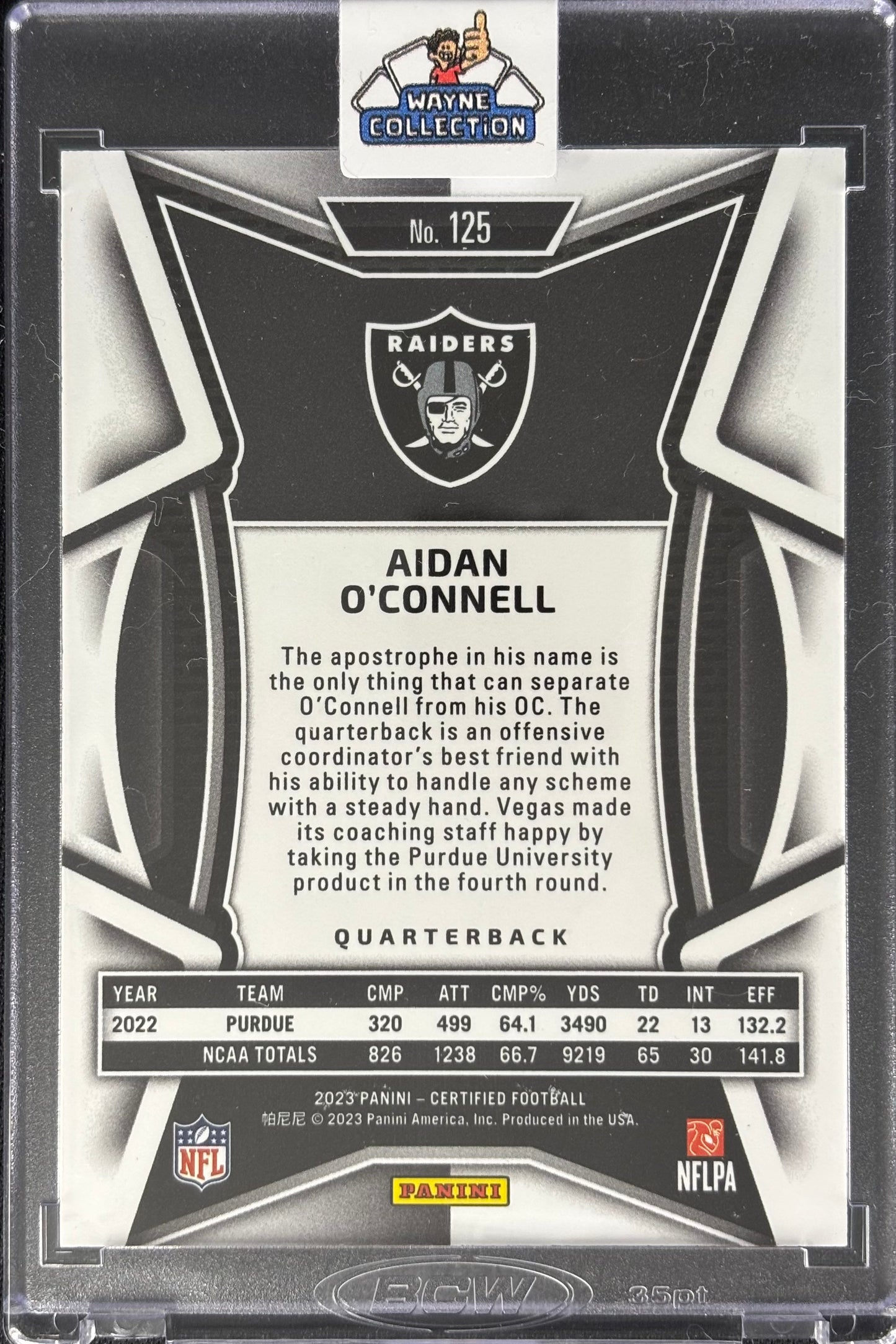 Aidan O’Connell Certified /75 Rookie Raiders (In Mag)