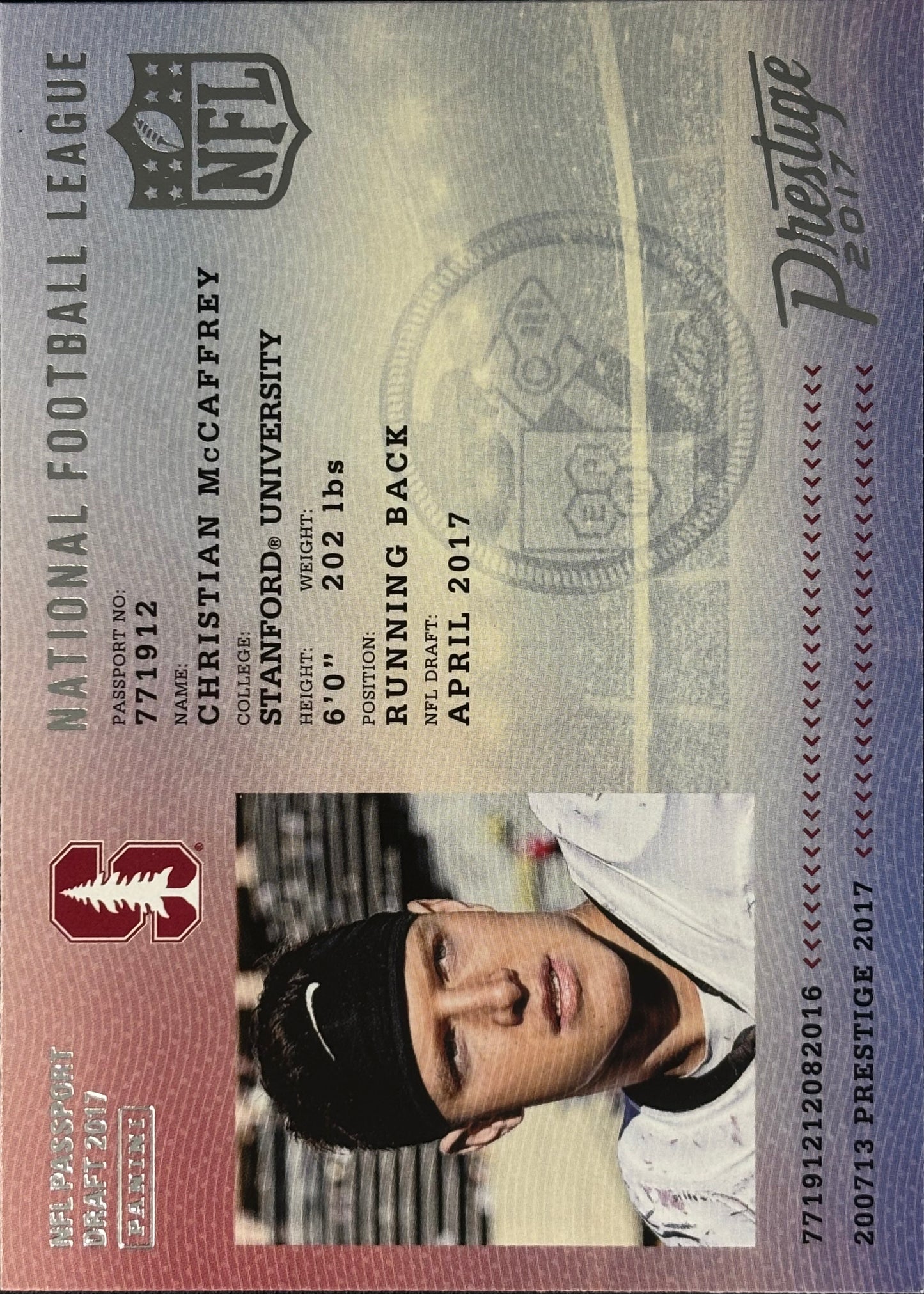 Christian McCaffrey Prestige Passport 49ers