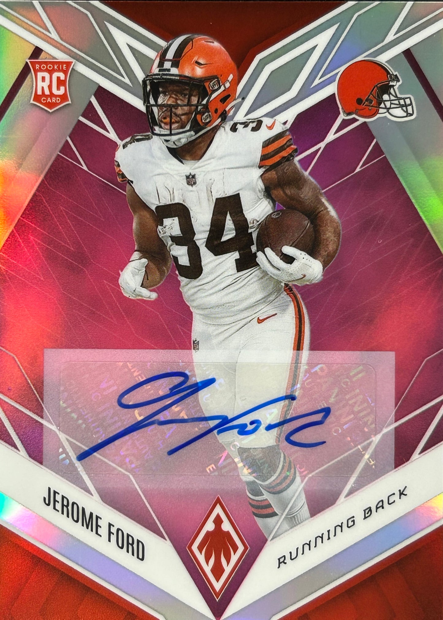 Jerome Ford Phoenix Pink Auto /99 Rookie Browns