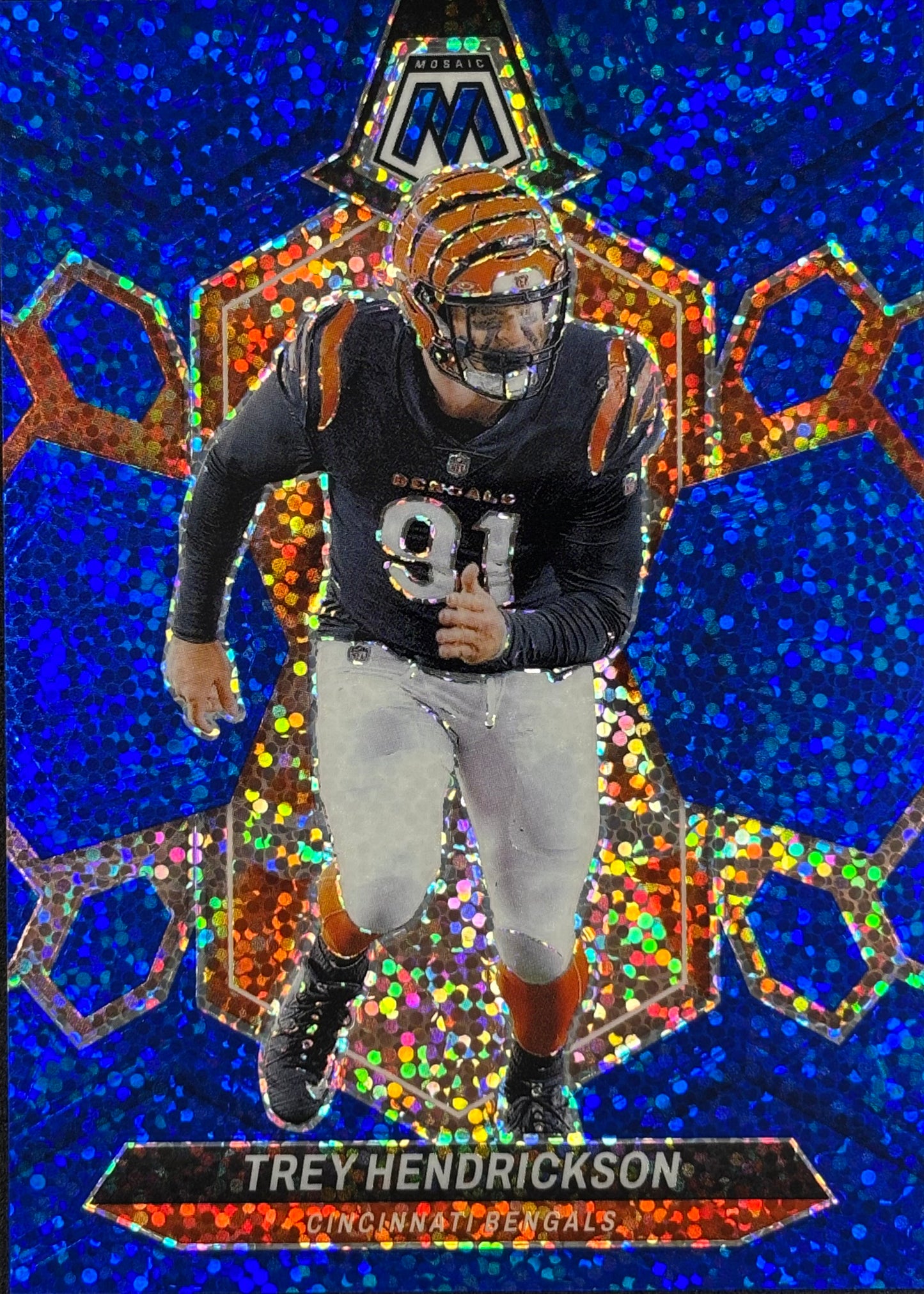 Trey Hendrickson Mosaic Blue Sparkle /96 Bengals