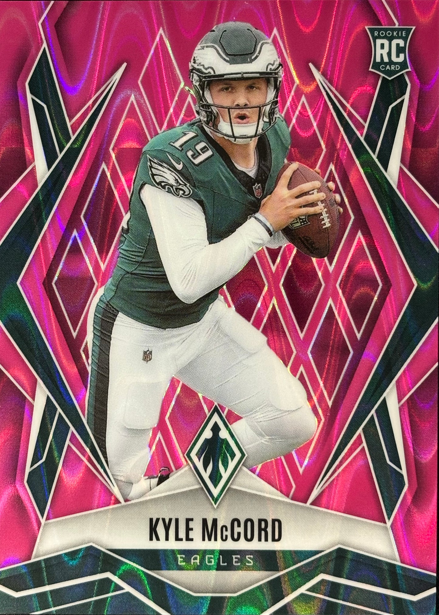 Kyle McCord Phoenix Pink Seismic /75 Rookie Eagles