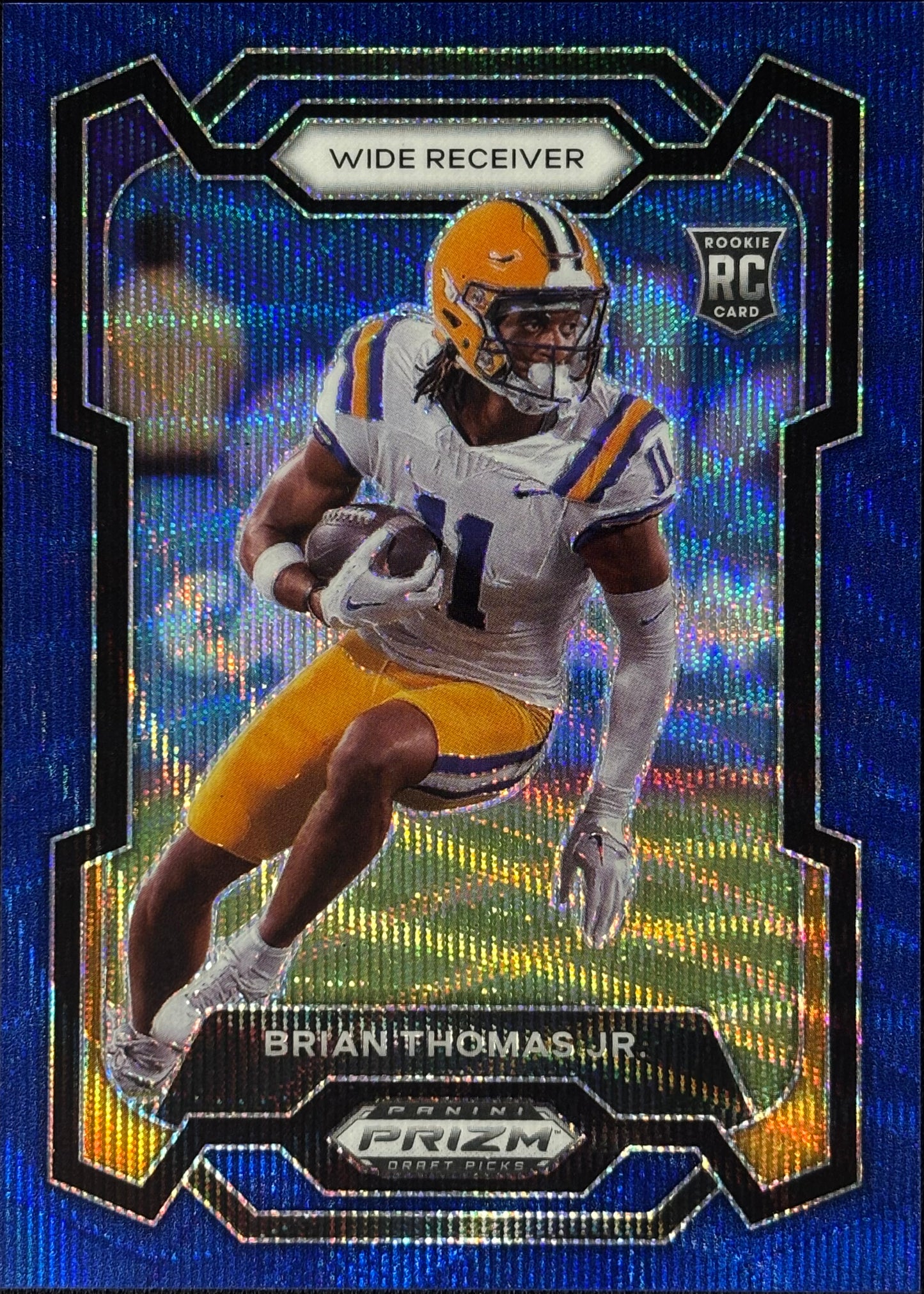 Brian Thomas Jr. Prizm Draft Blue Wave /249 Rookie Jaguars