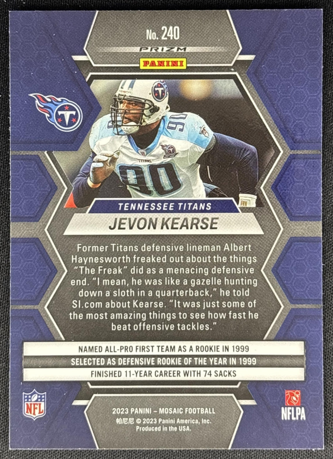 Jevon Kearse 2023 Panini Mosaic Genesis Mosaic Titans Sports Trading Cards