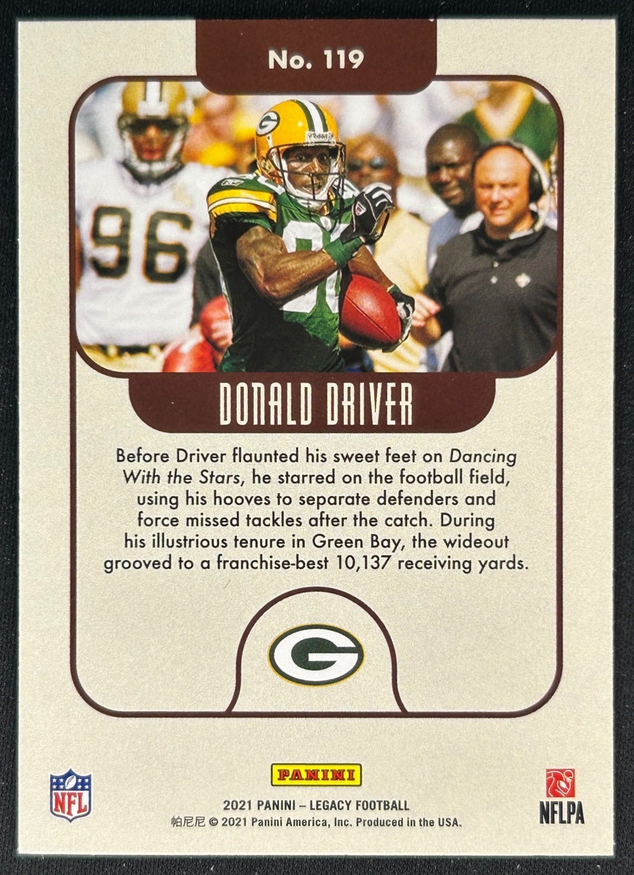 Donald Driver 2021 Legacy back