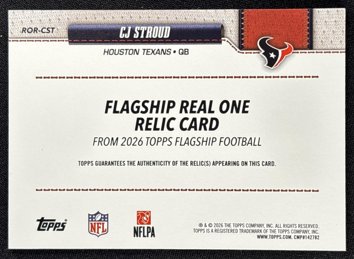 CJ Stroud 2026 Topps Real One Relic Texans