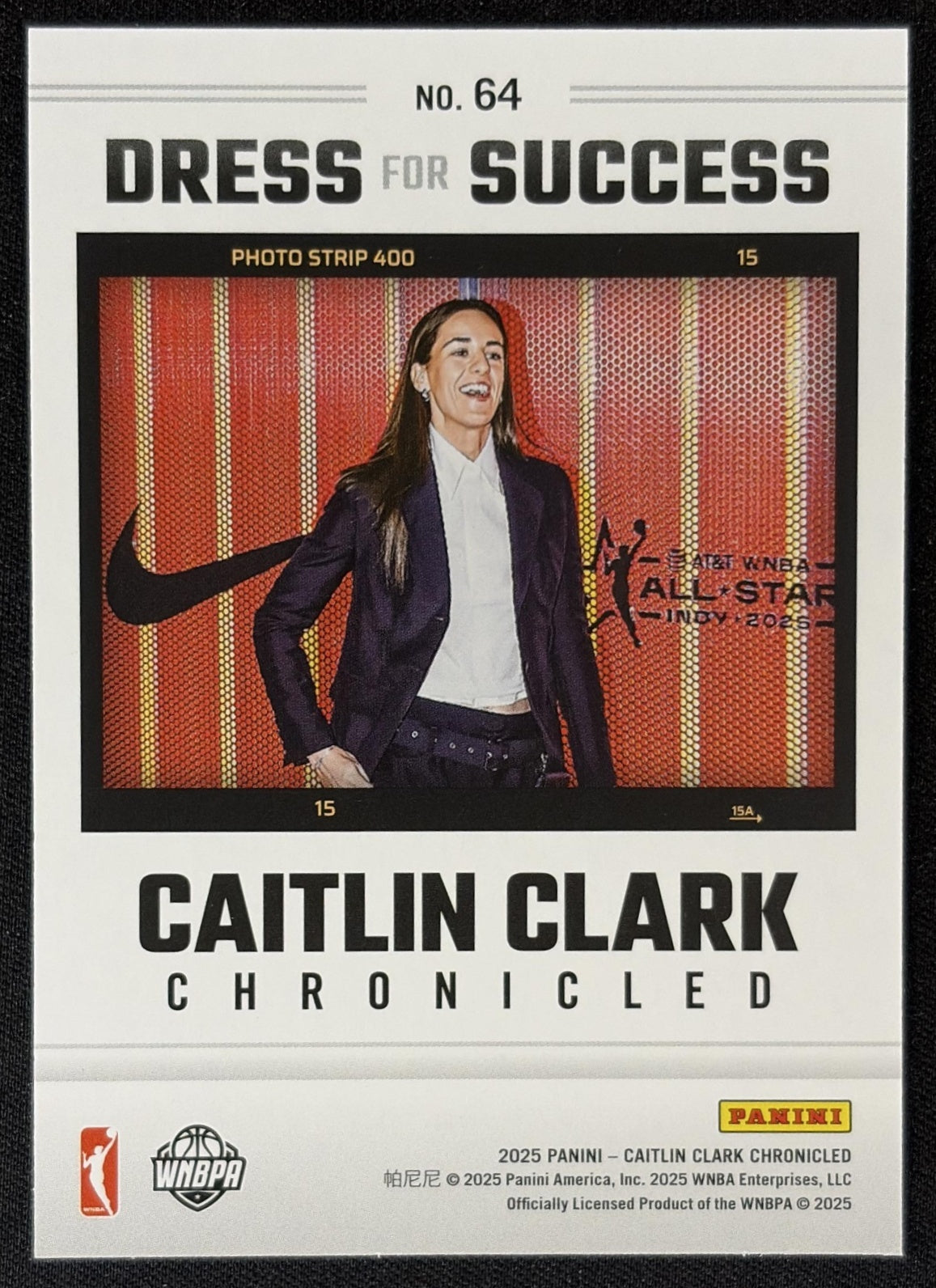 Caitlin Clark 2025 Panini Chronicled Dress For Success Fever 64 Sports Trading Card