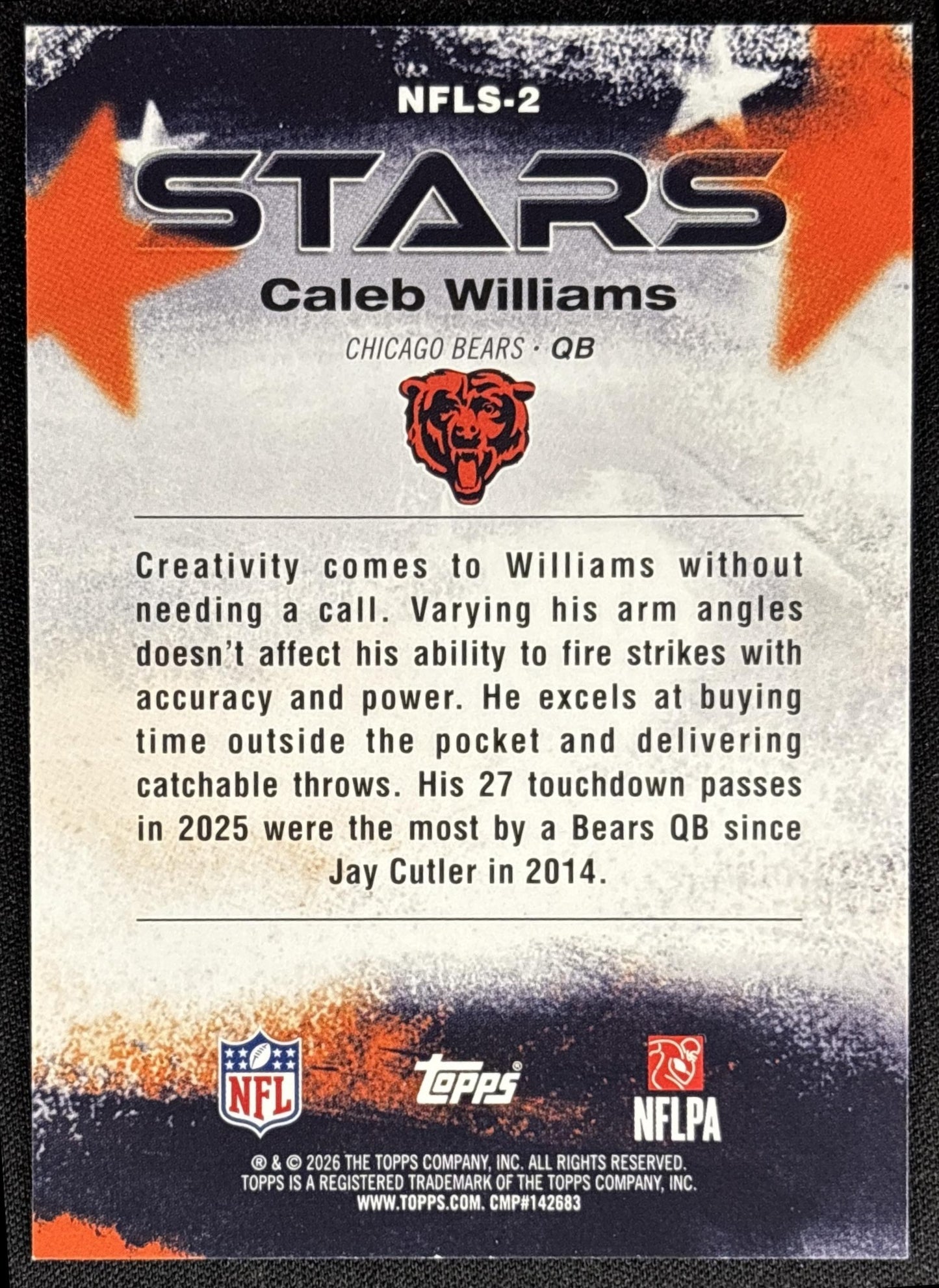 Caleb Williams 2026 Topps NFL Stars Bears