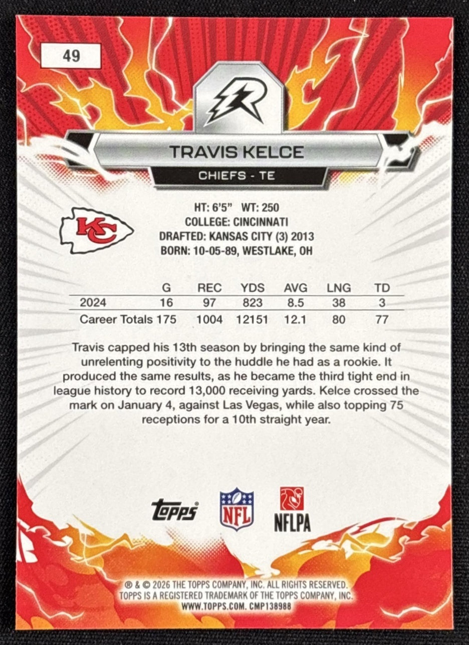 Travis Kelce 2025 Topps Resurgence Chiefs