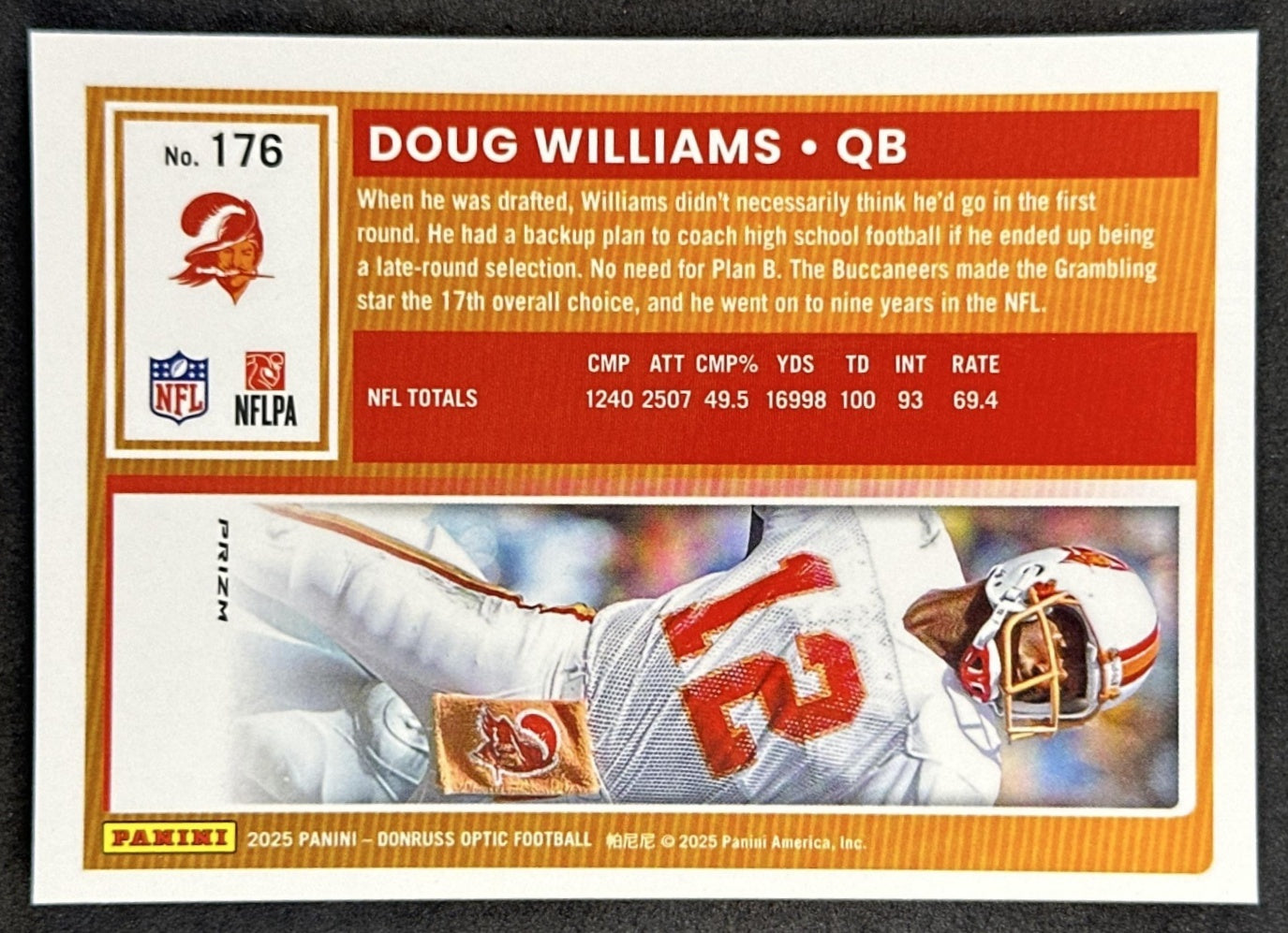 Doug Williams 2025 Panini Donruss Optic Stars Prizm Buccaneers Sports Trading Cards