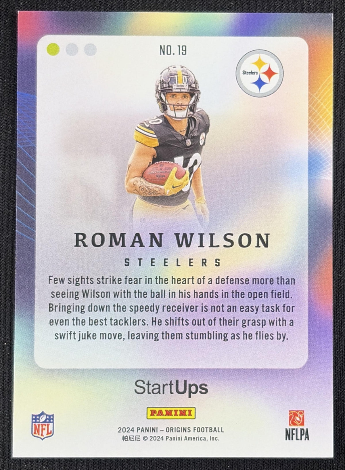Roman Wilson 2024 Panini Origins Start-Ups Steelers Sports Trading Card
