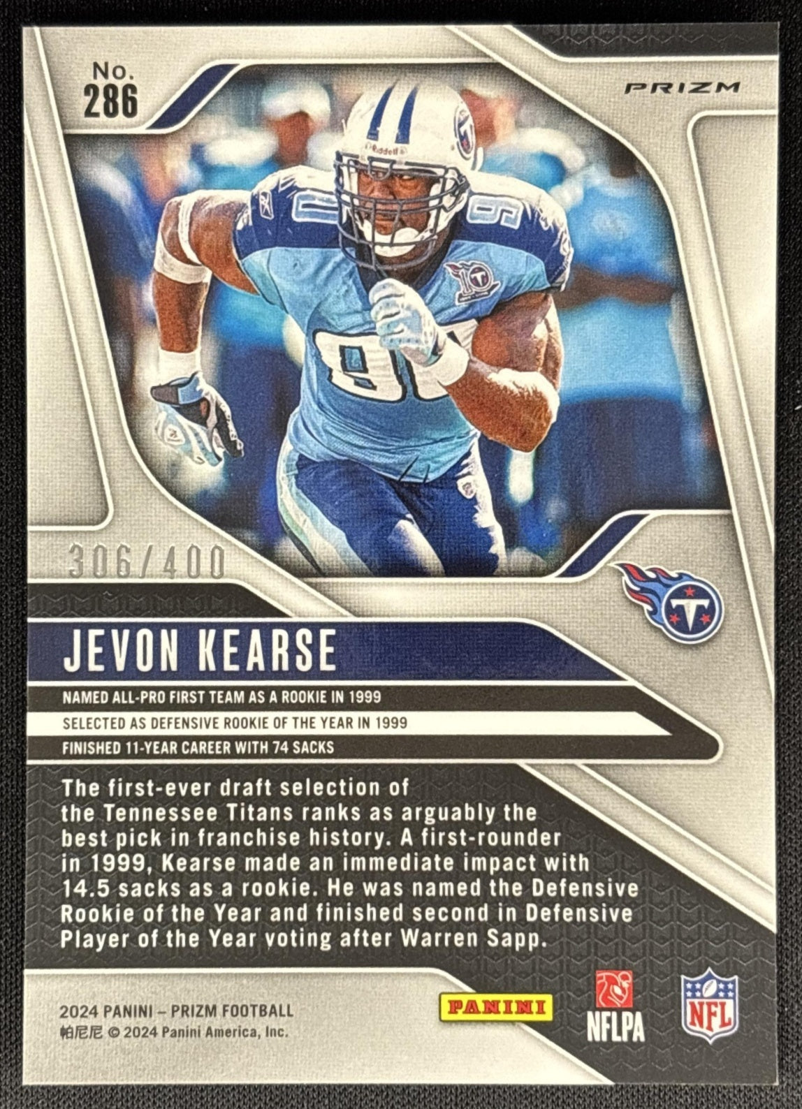 Jevon Kearse 2024 Panini Prizm Pandora /400 Titans Sports Trading Card