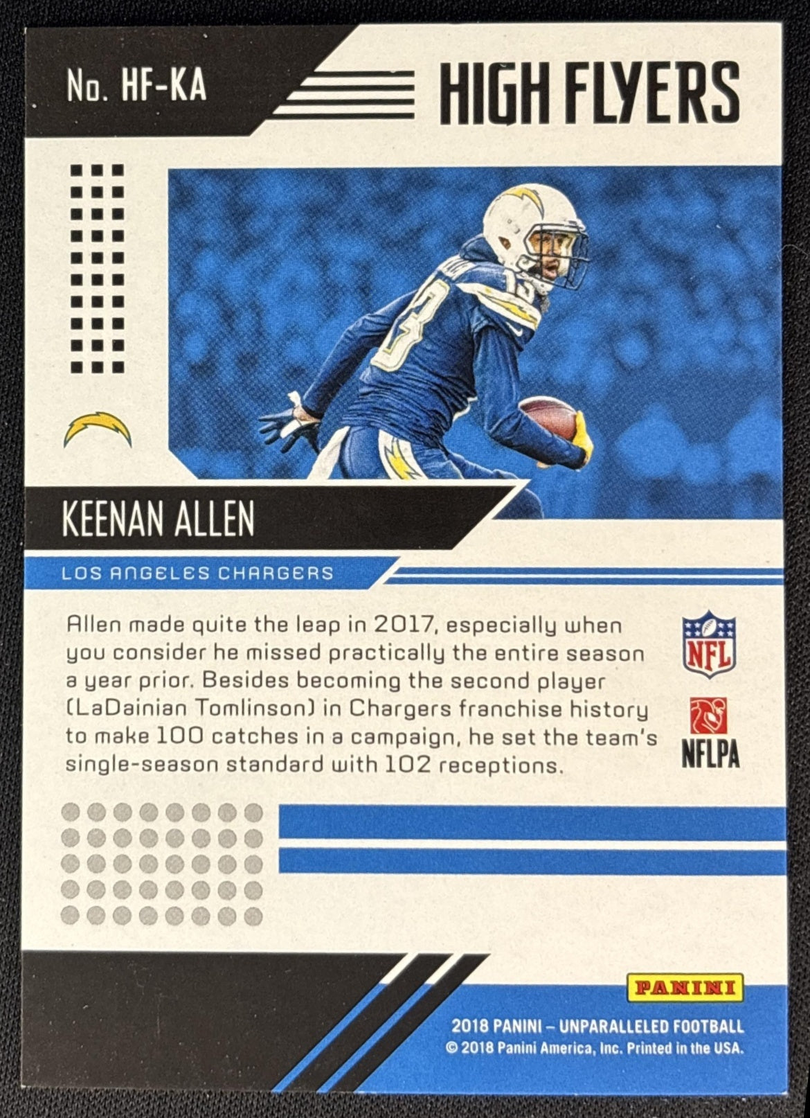 Keenan Allen 2018 Panini Unparalleled High Flyers Chargers - Los Angeles Chargers