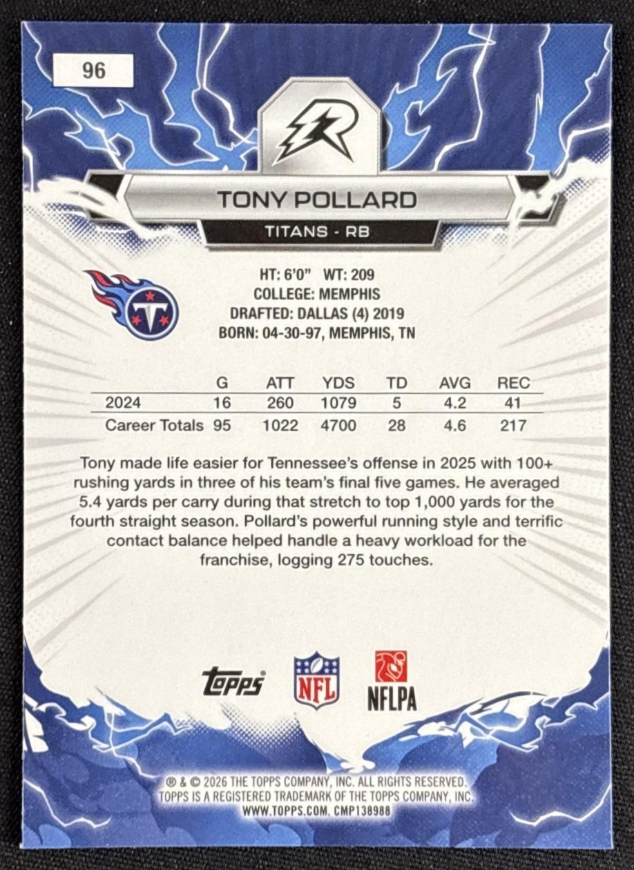 Tony Pollard 2025 Topps Resurgence Titans