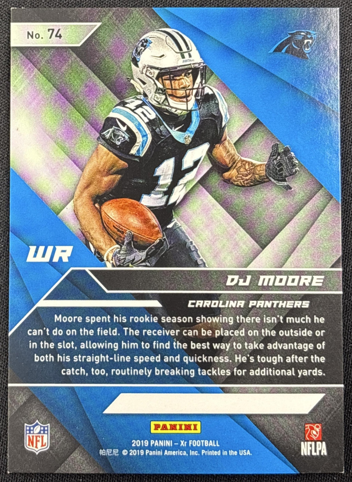 DJ Moore 2019 Panini XR Red /249 Panthers