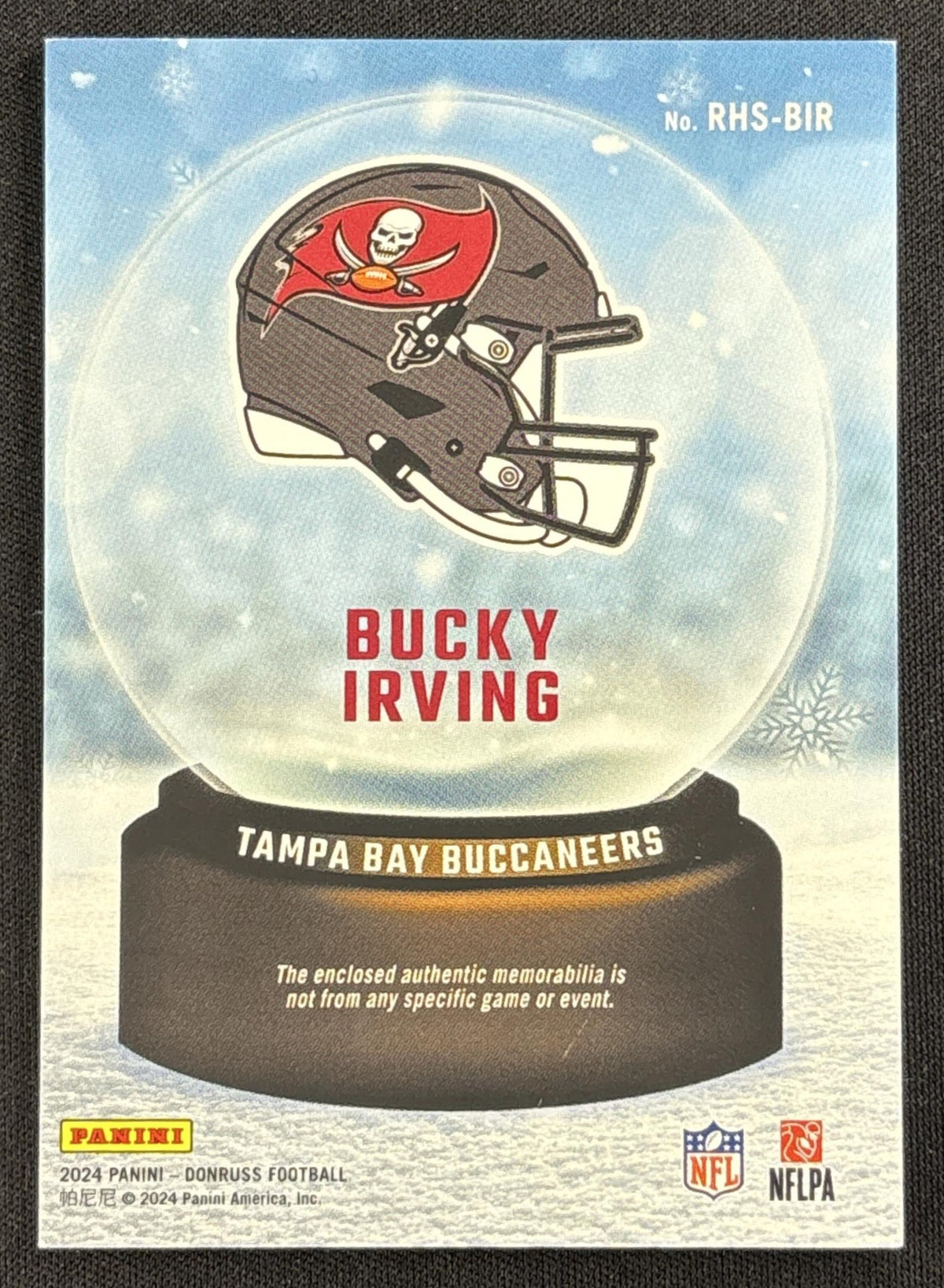 Bucky Irving 2024 Panini Donruss Rookie Holiday Sweater Buccaneers #1