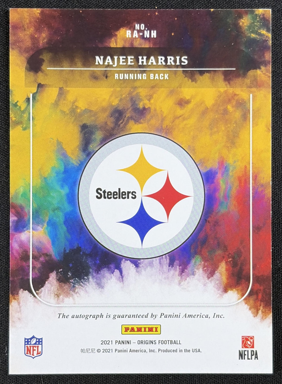 Najee Harris 2021 Panini Origins Rookie Auto Steelers