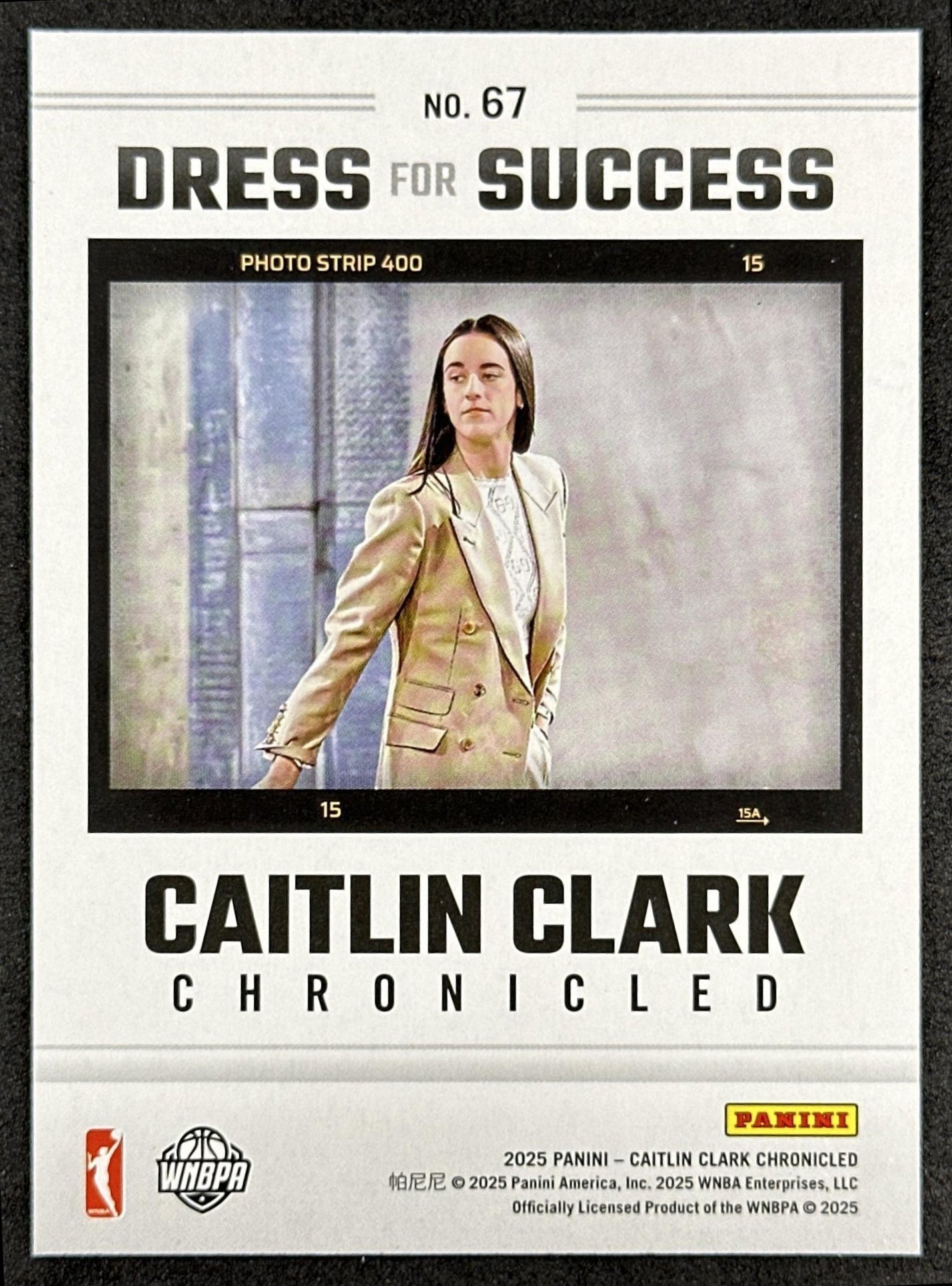 Caitlin Clark 2025 Panini Chronicled Dress For Success Red Cracked Ice Fever 67 Indiana Fever