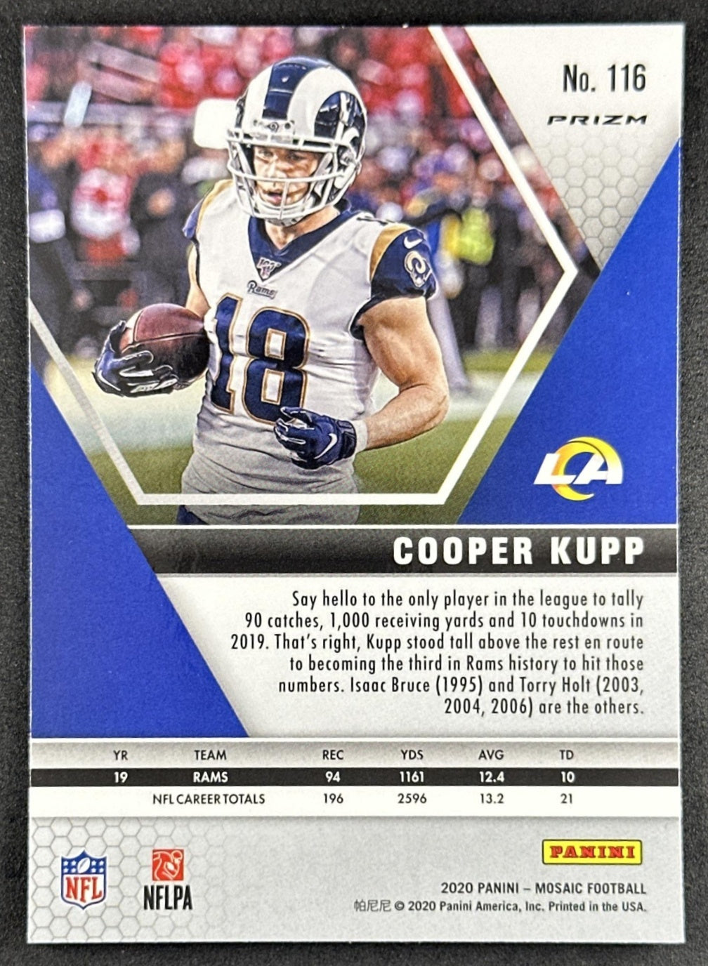 Cooper Kupp 2020 Panini Mosaic Prizm Green Rams Sports Trading Cards